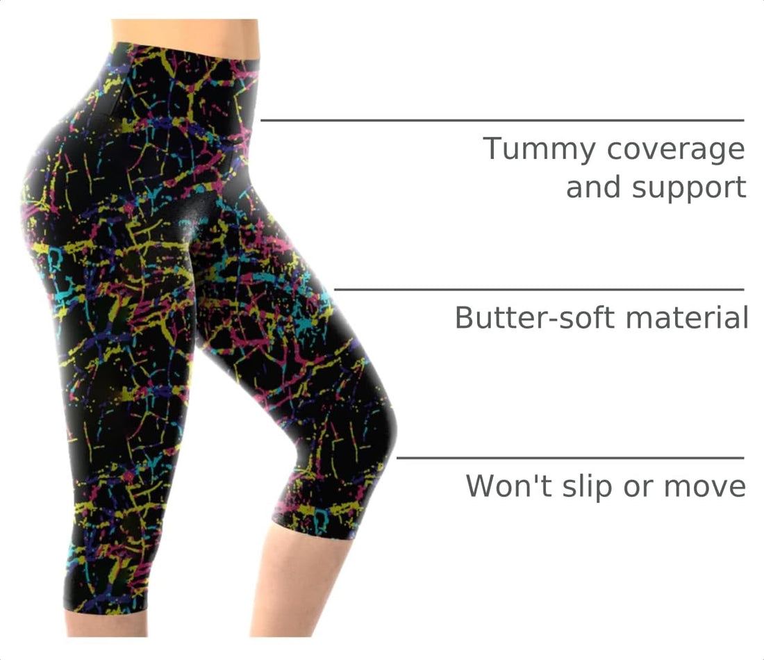 Walifrey Capri Leggings for Women, Buttery Soft High Waisted Leggings for Gym Yoga Workout