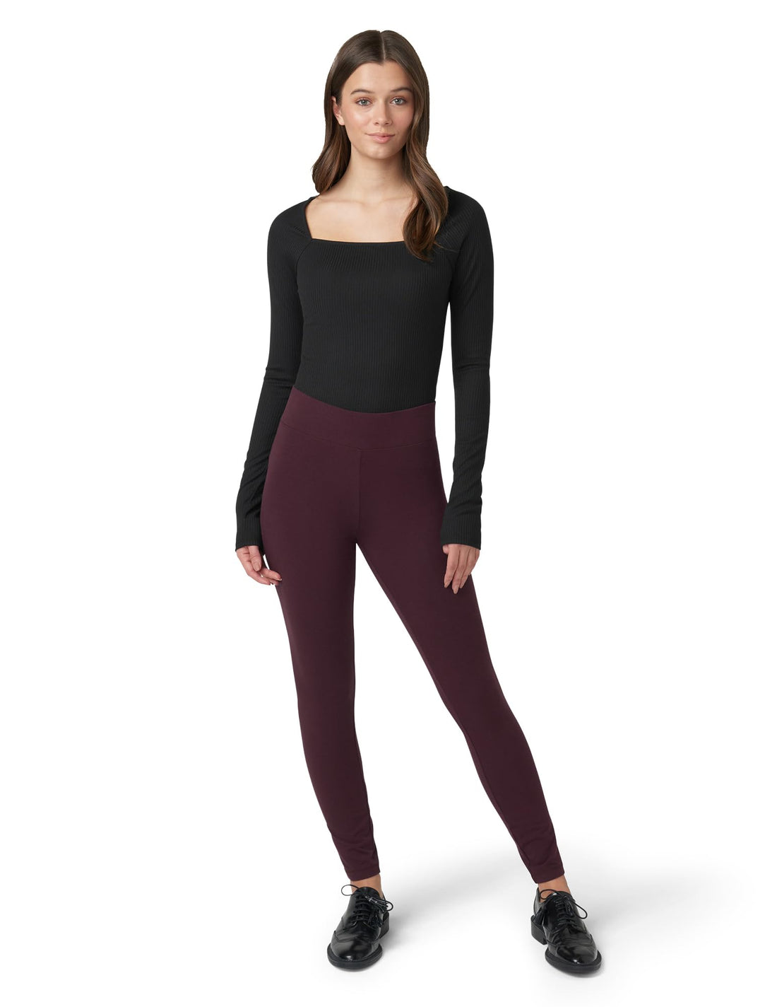 HUE Women’s Cotton Ultra Legging with Wide Waistband, Available in Capri and Legging Length