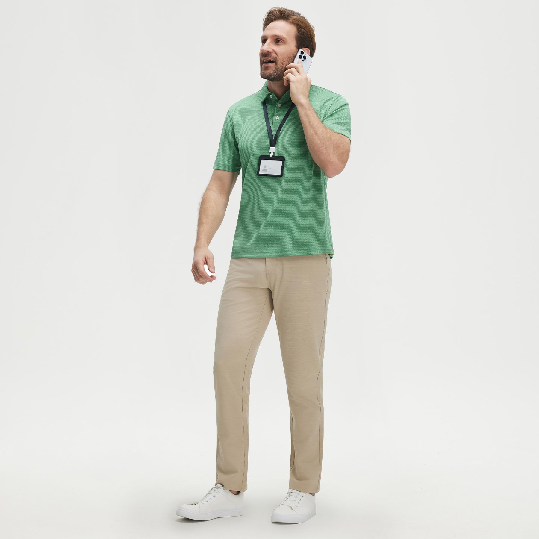 M MAELREG Men‘s Golf Shirts Short Sleeve Ultra-Light Soft Performance Quick Dry Athletic with UPF 30+ Polo Shirts for Men