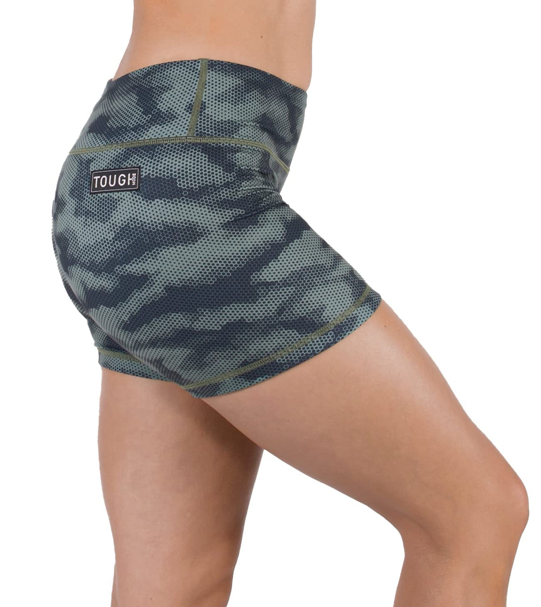 Tough Mode Womens 3" Lightweight Running WOD Volleyball Shorts Workout Mesh Liner Zip Pocket