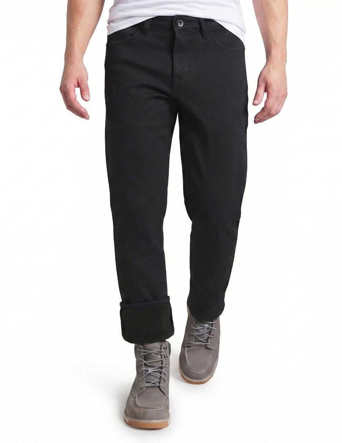 Weatherproof Vintage Fleece Lined Jeans Men - Regular Fit | Soft & Warm, Cold Weather Insulated Fleece Winter Pants for Men
