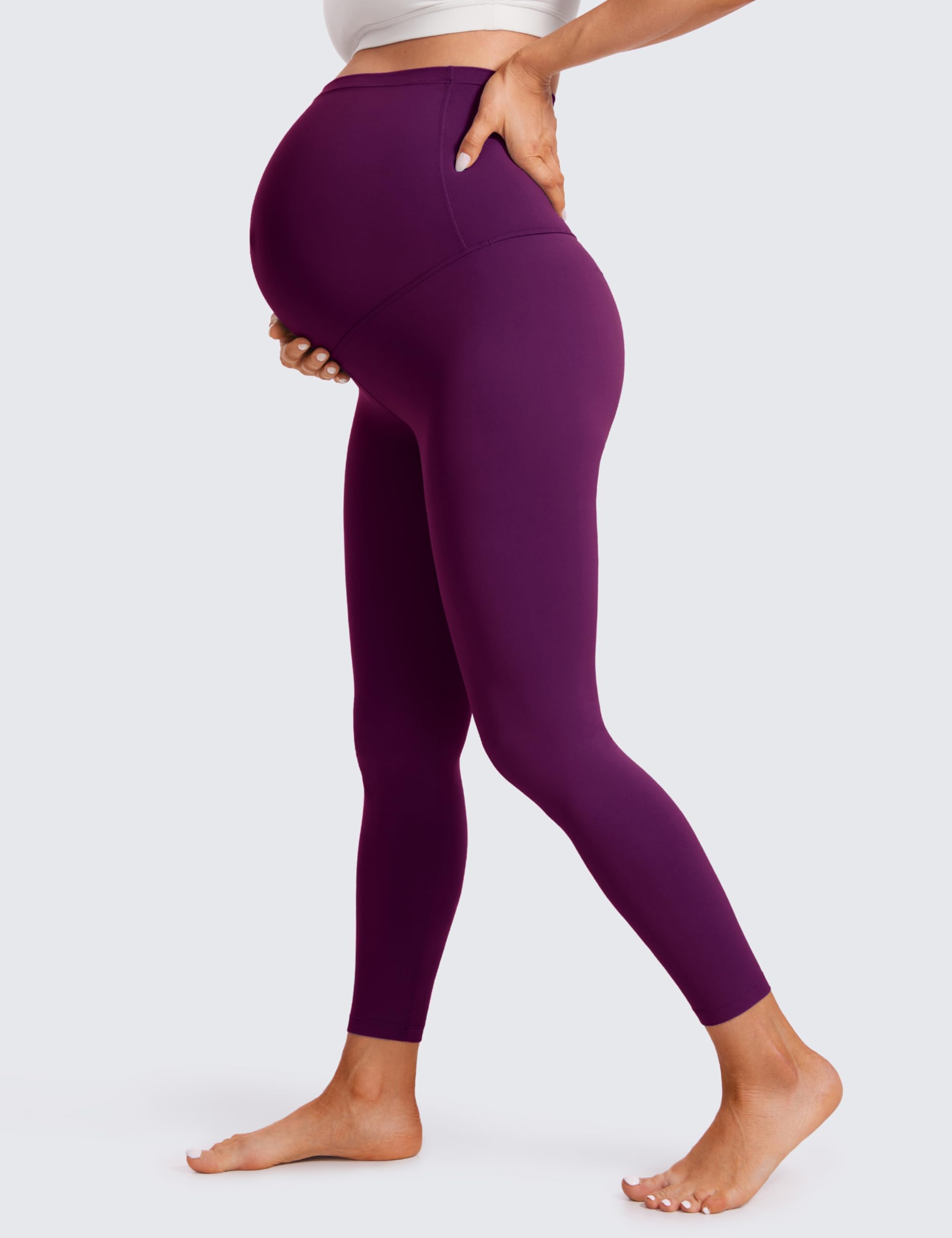 CRZ YOGA Maternity Leggings 25" | Butterluxe, Extremely Soft, Gentle Compression, Yoga, Super High Rise, U-shaped Belly, Pregnancy and Postpartum