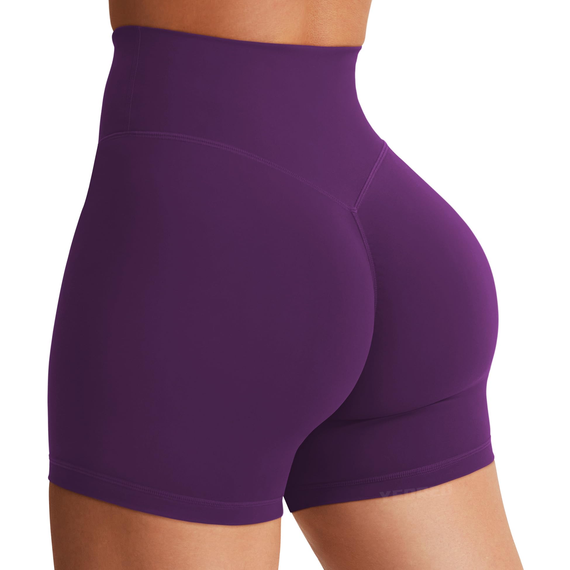 YEOREO SoftHue Women's Biker Shorts Workout Hidden Scrunch Gym Shorts | High Waist, Tummy Control, Buttery Soft, No Front Seam, Running Shorts, 3.6" /4.5" / 6"