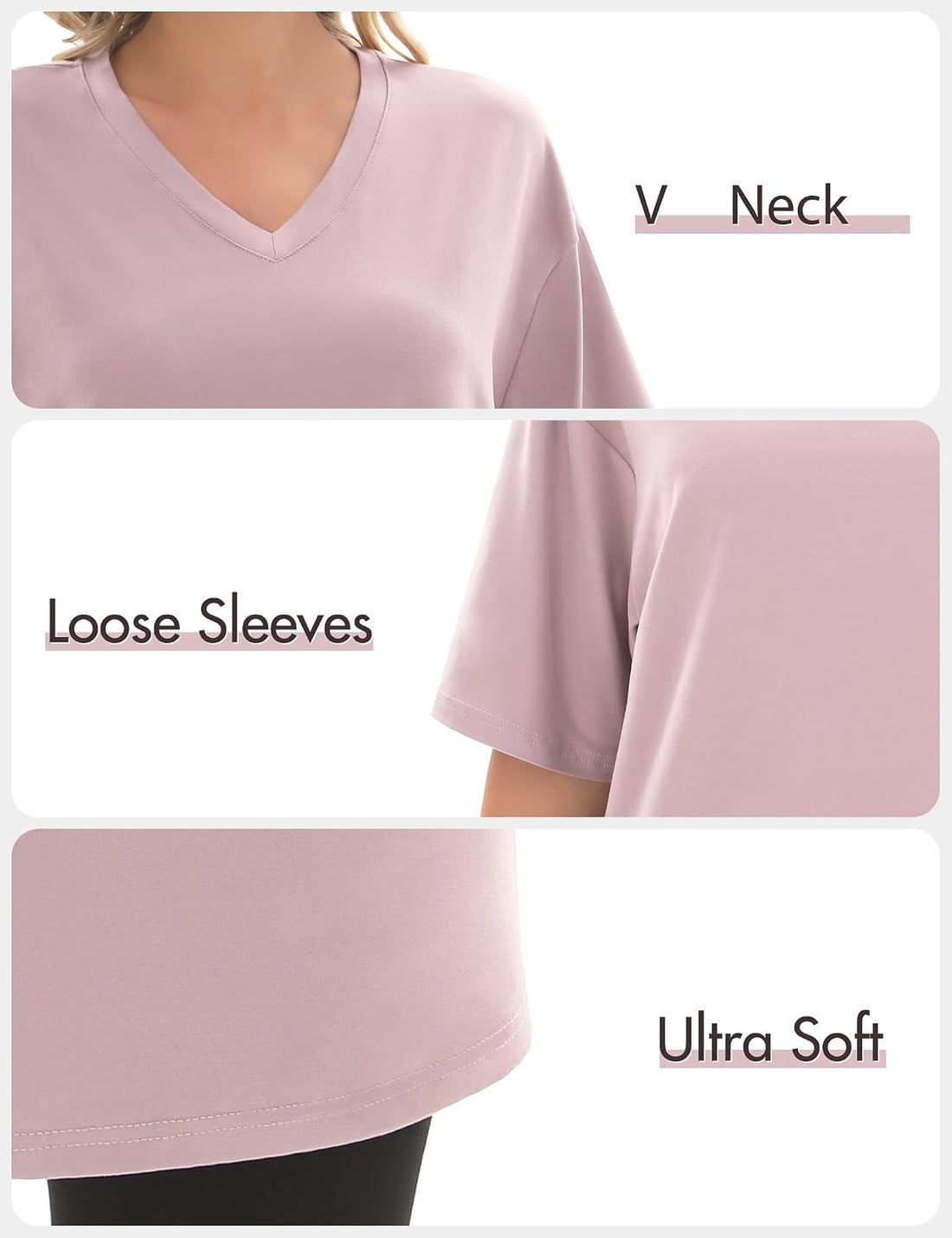 Kinglaman 4 Pack Oversized TShirts for Women Drop Shoulders Dry Fit Tops | Baggy quick dry crew neck tops, trendy oversized plus size gym & lounge tees