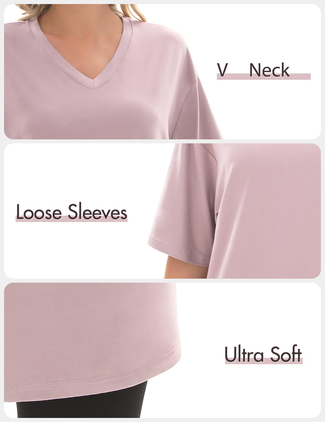 Kinglaman 4 Pack Oversized TShirts for Women Drop Shoulders Dry Fit Tops | Baggy quick dry crew neck tops, trendy oversized plus size gym & lounge tees