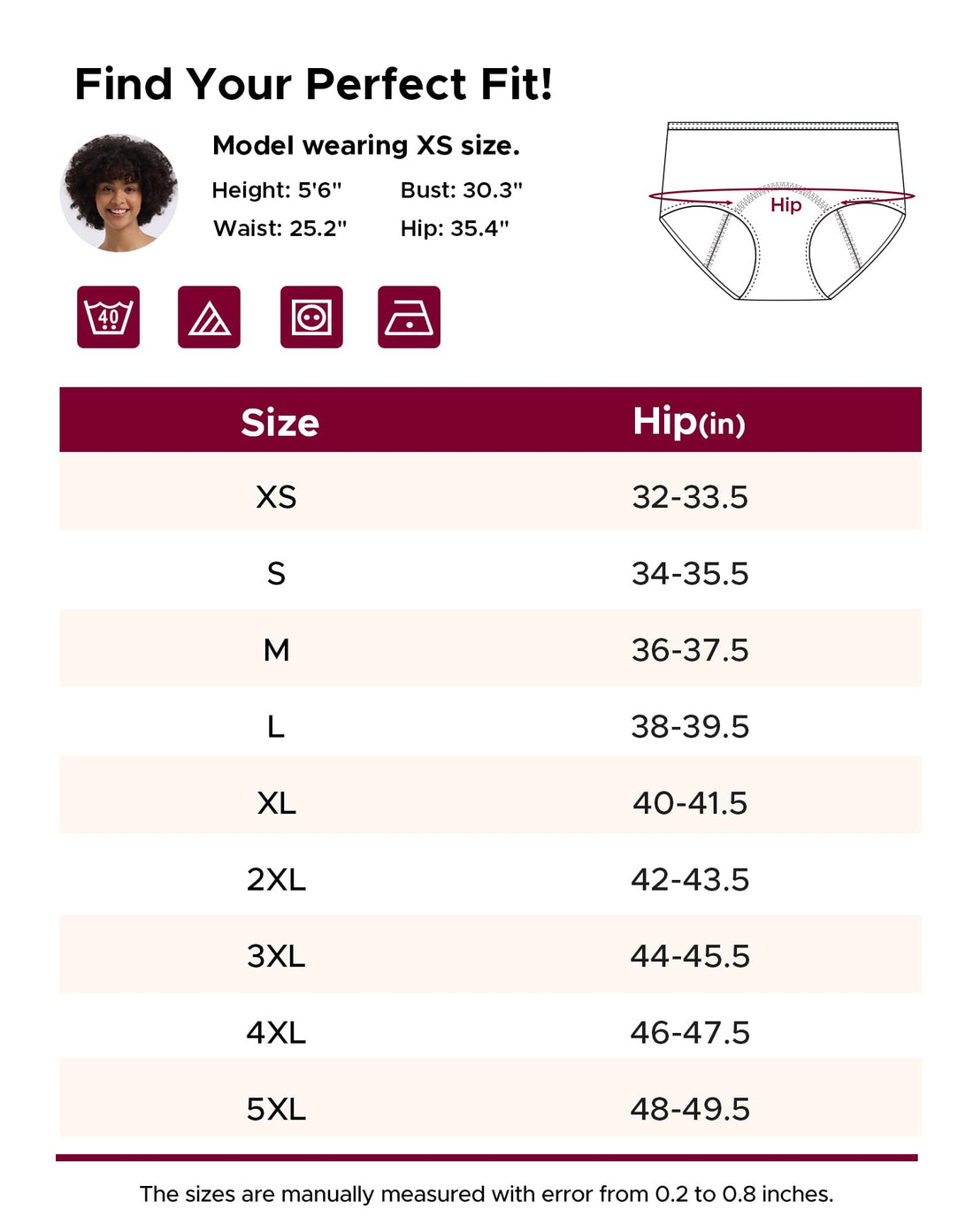 INNERSY Period Underwear for Women Teens Leak-Proof Menstrual Cotton Protective Hipster Panties 3-Pack