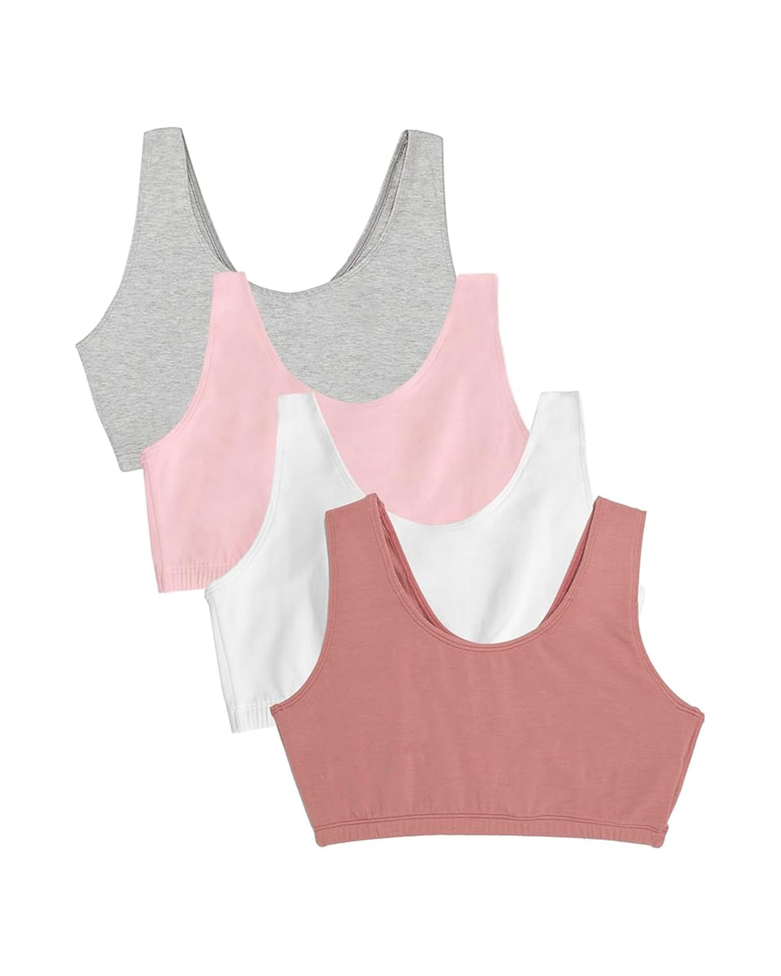 Fruit of the Loom Women's Built Up Tank Style Sports Bra Value Pack
