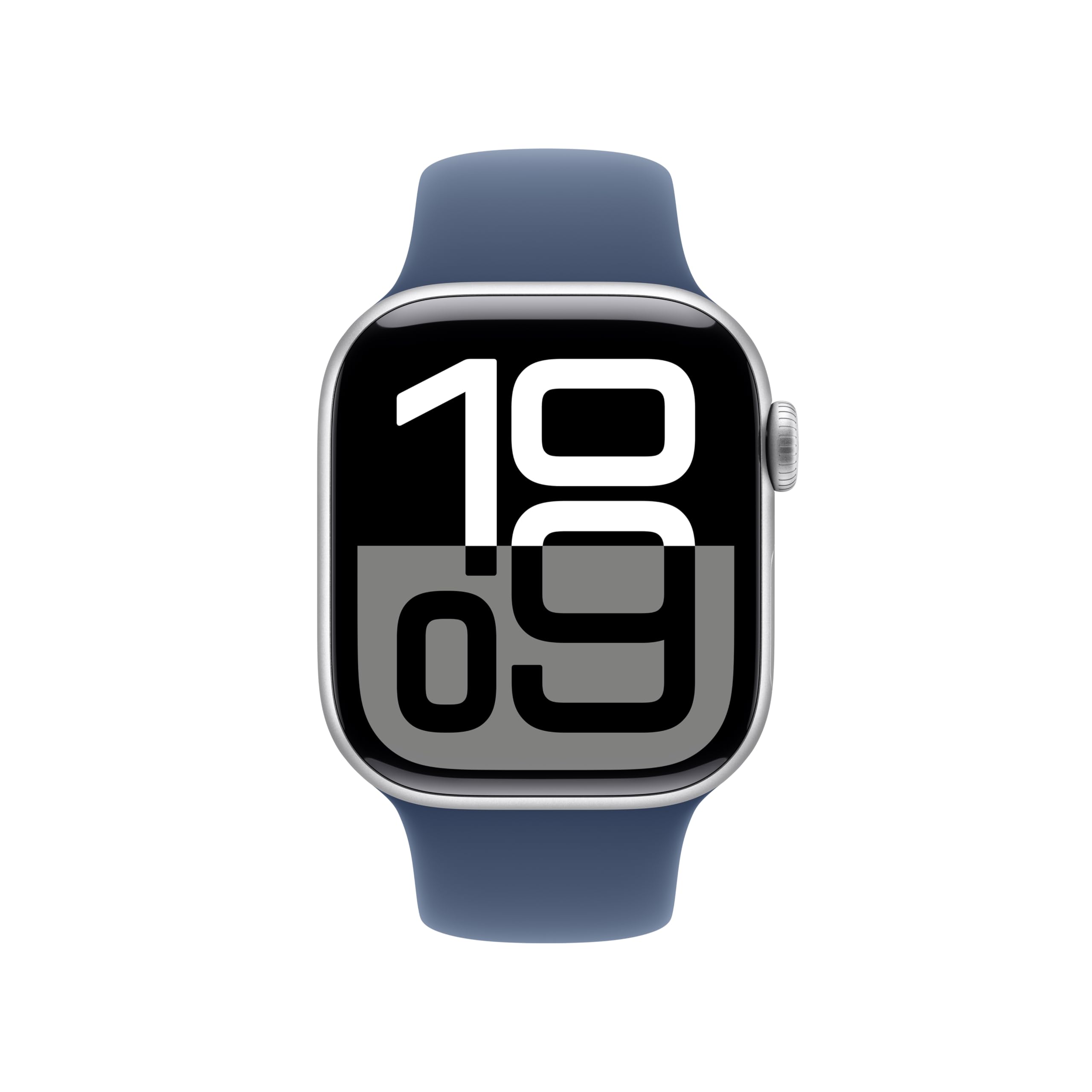 Apple Watch Series 10 [GPS 42mm case] Smartwatch with Silver Aluminum Case with Blue Cloud Sport Loop. Fitness Tracker, ECG App, Always-On Retina Display, Carbon Neutral