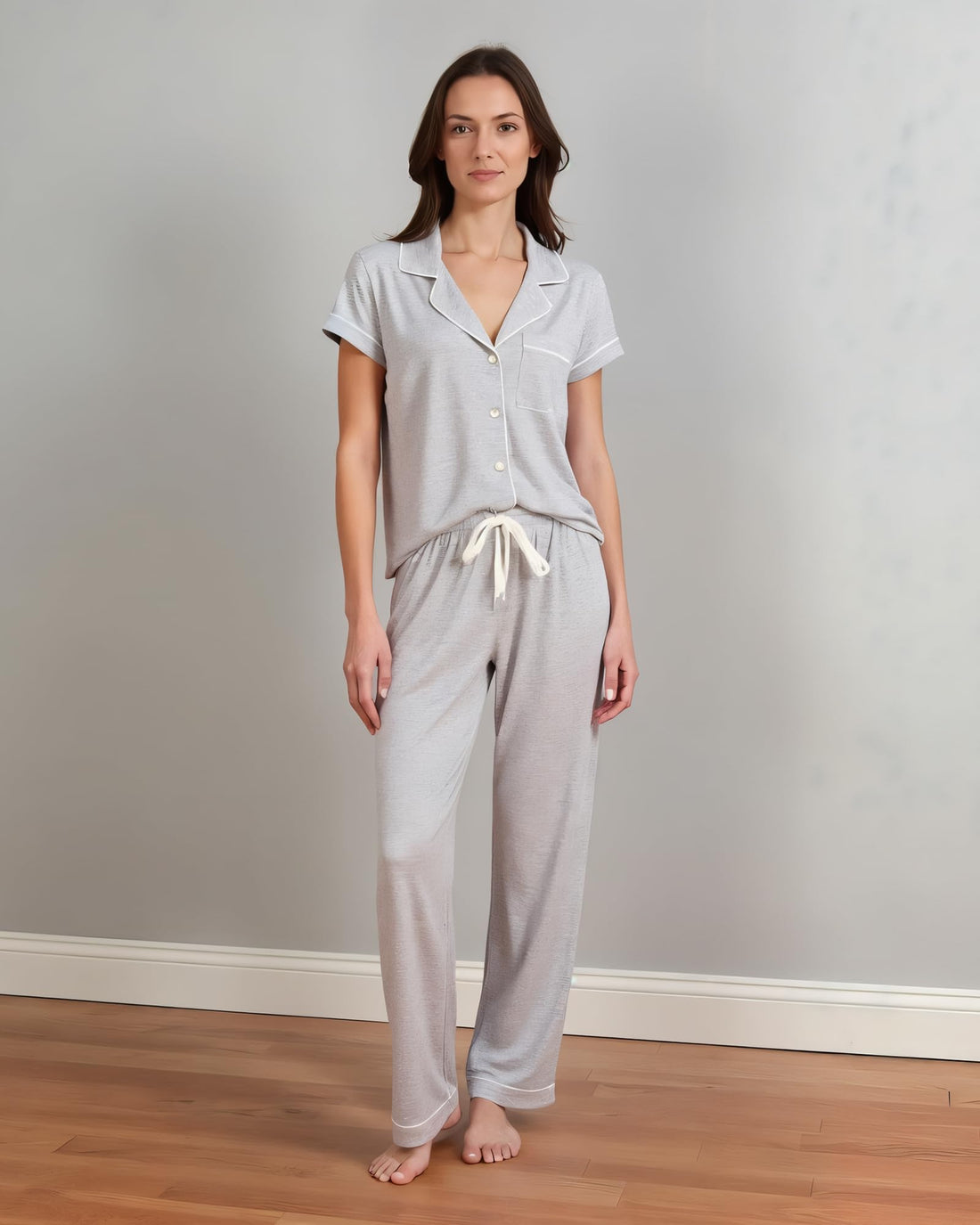 BORN Pajamas for Women Set Button Down
