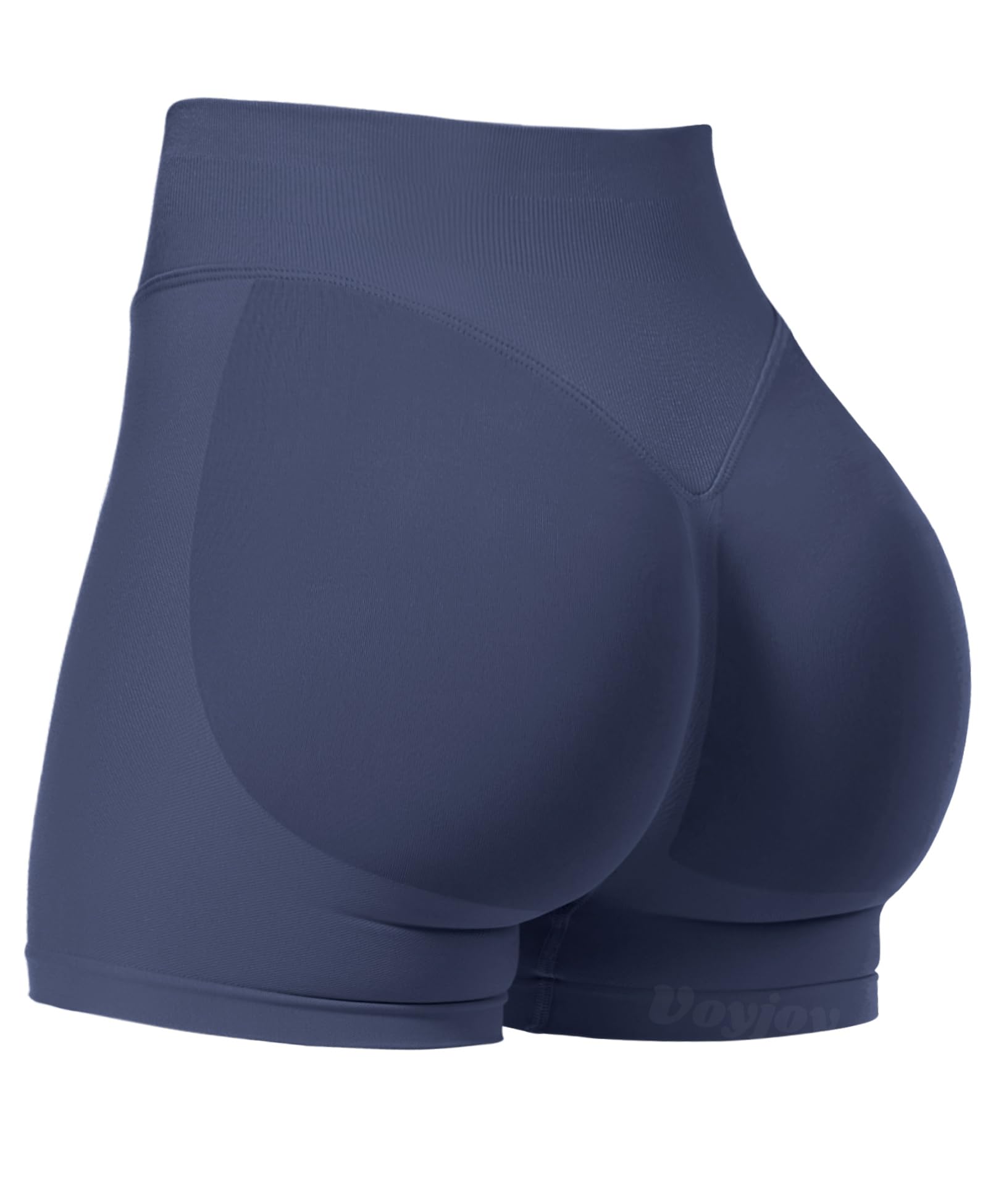VOYJOY Women Workout Impact Shorts 2.5"/ 3.6"/ 4.5"/ 6" Scrunch Butt Booty | Tummy Control, High Waisted, Bike Short, Gentle Compression, for Women