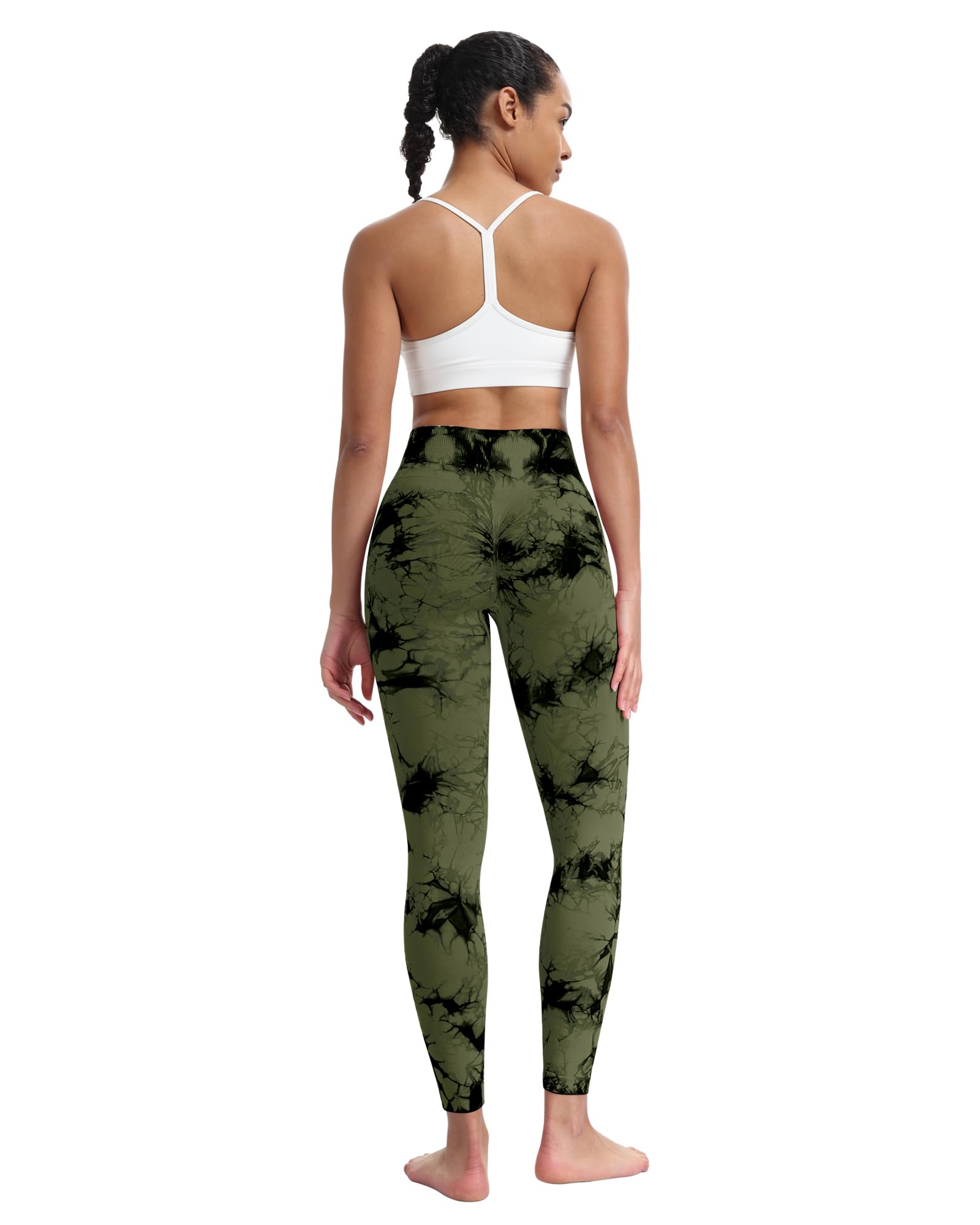 ATHVOTAR Workout Gym Leggings Women, High Waisted Seamless Butt Lifting Scrunch Butt Sports Leggings