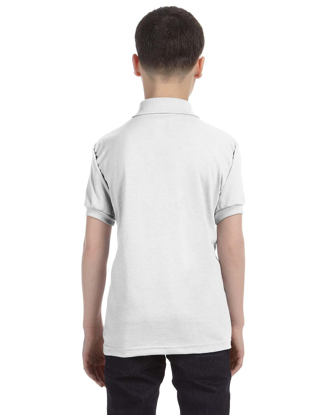 Hanes Boys' Short Sleeve Eco Smart Jersey Polo