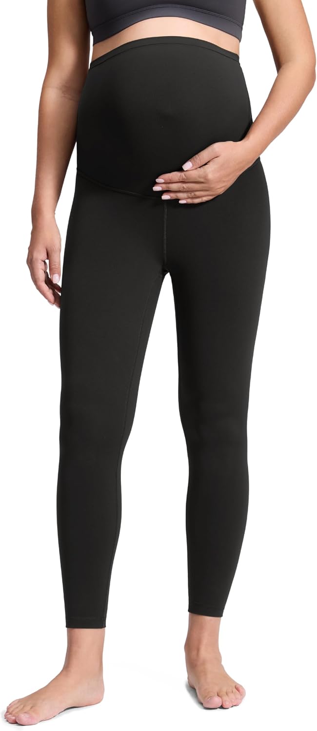 CRZ YOGA Maternity Leggings 25" | Butterluxe, Extremely Soft, Gentle Compression, Yoga, Super High Rise, U-shaped Belly, Pregnancy and Postpartum