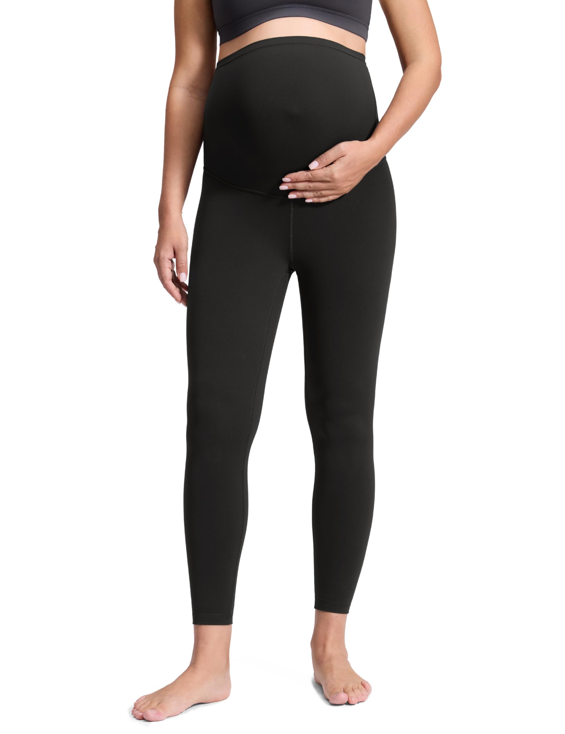 CRZ YOGA Maternity Leggings 25" | Butterluxe, Extremely Soft, Gentle Compression, Yoga, Super High Rise, U-shaped Belly, Pregnancy and Postpartum