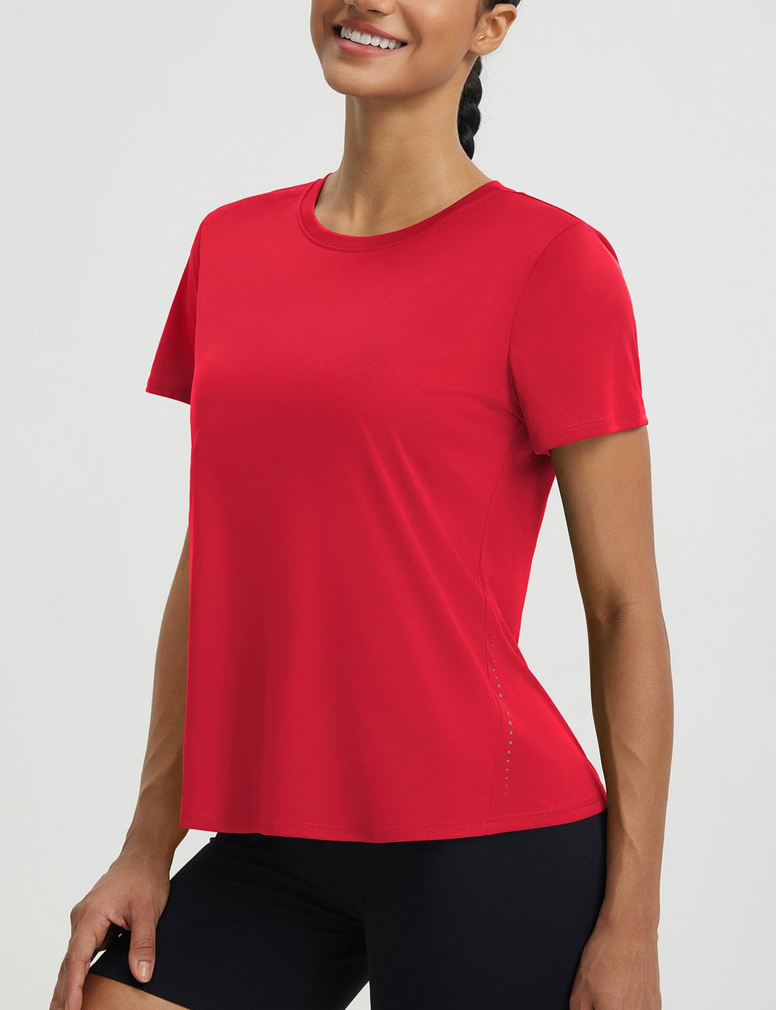 baleaf Women's Athletic Tops Short Sleeve Workout Shirts | Quick Dry, Moisture-wicking, Breathable, Lightweight, Stretchy, Sun Protection, Crew Neck, for Running, Gym, Tennis, Yoga