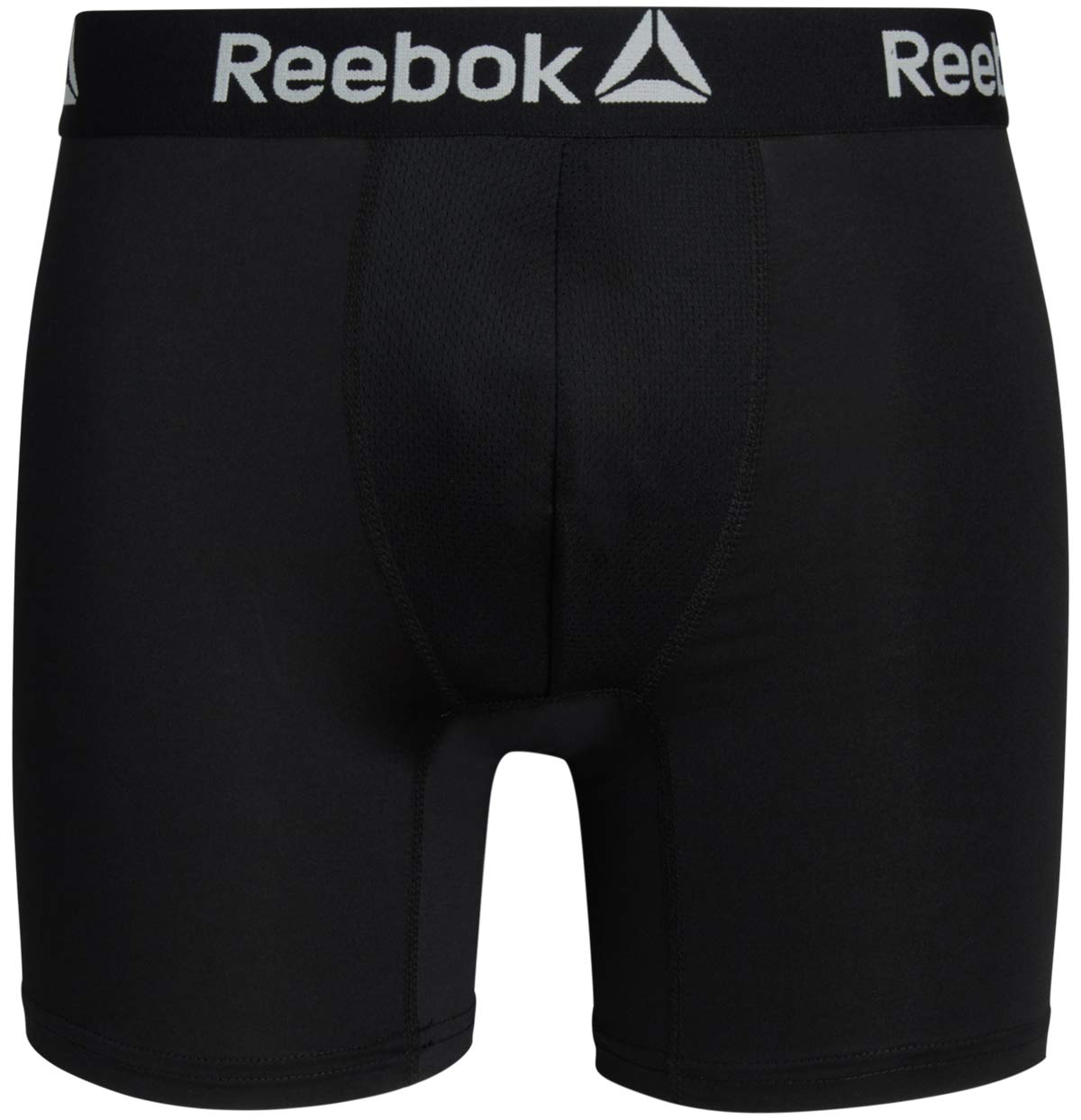 Reebok Mens Boxer Briefs - 4 Pack Underwear with Contour Pouch, 6'' Inseam | Athletic Stretch Performance Moisture-Wicking Fabric, No Fly Pouch, Tag-Free Waistband