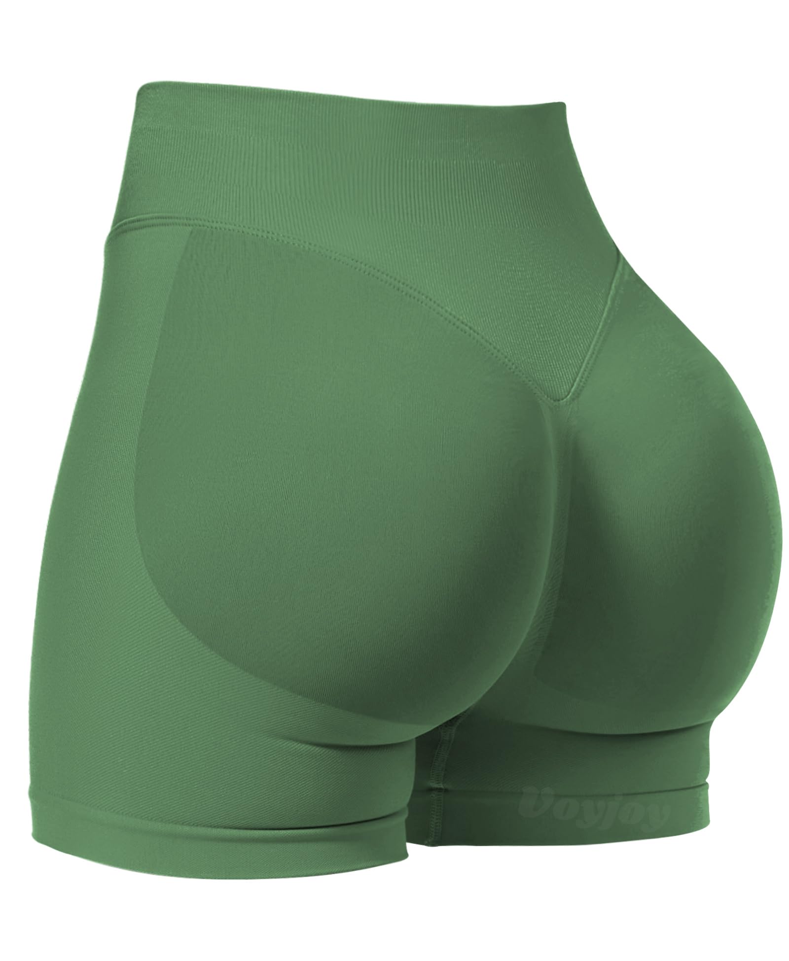 VOYJOY Women Workout Impact Shorts 2.5"/ 3.6"/ 4.5"/ 6" Scrunch Butt Booty | Tummy Control, High Waisted, Bike Short, Gentle Compression, for Women
