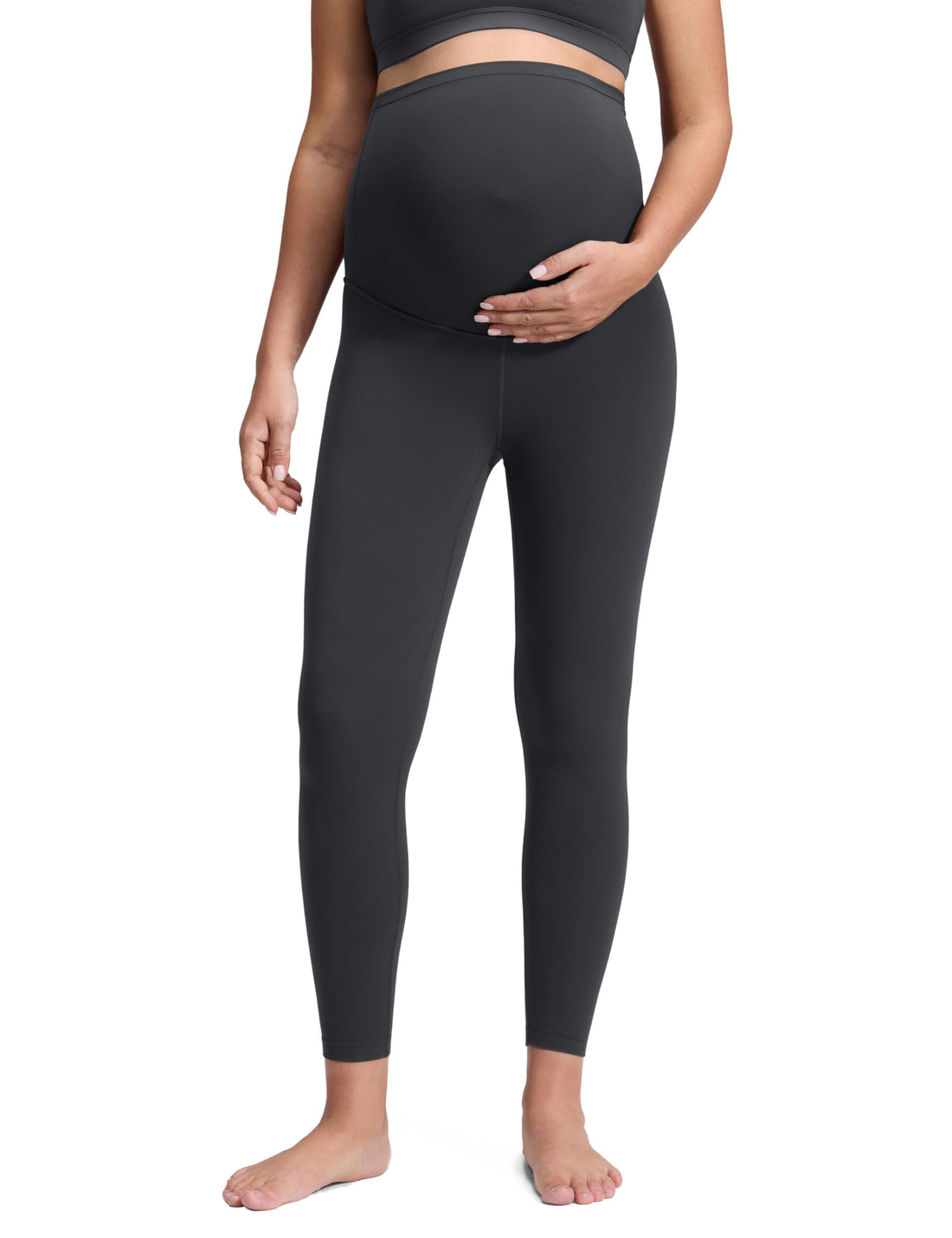 CRZ YOGA Maternity Leggings 25" | Butterluxe, Extremely Soft, Gentle Compression, Yoga, Super High Rise, U-shaped Belly, Pregnancy and Postpartum