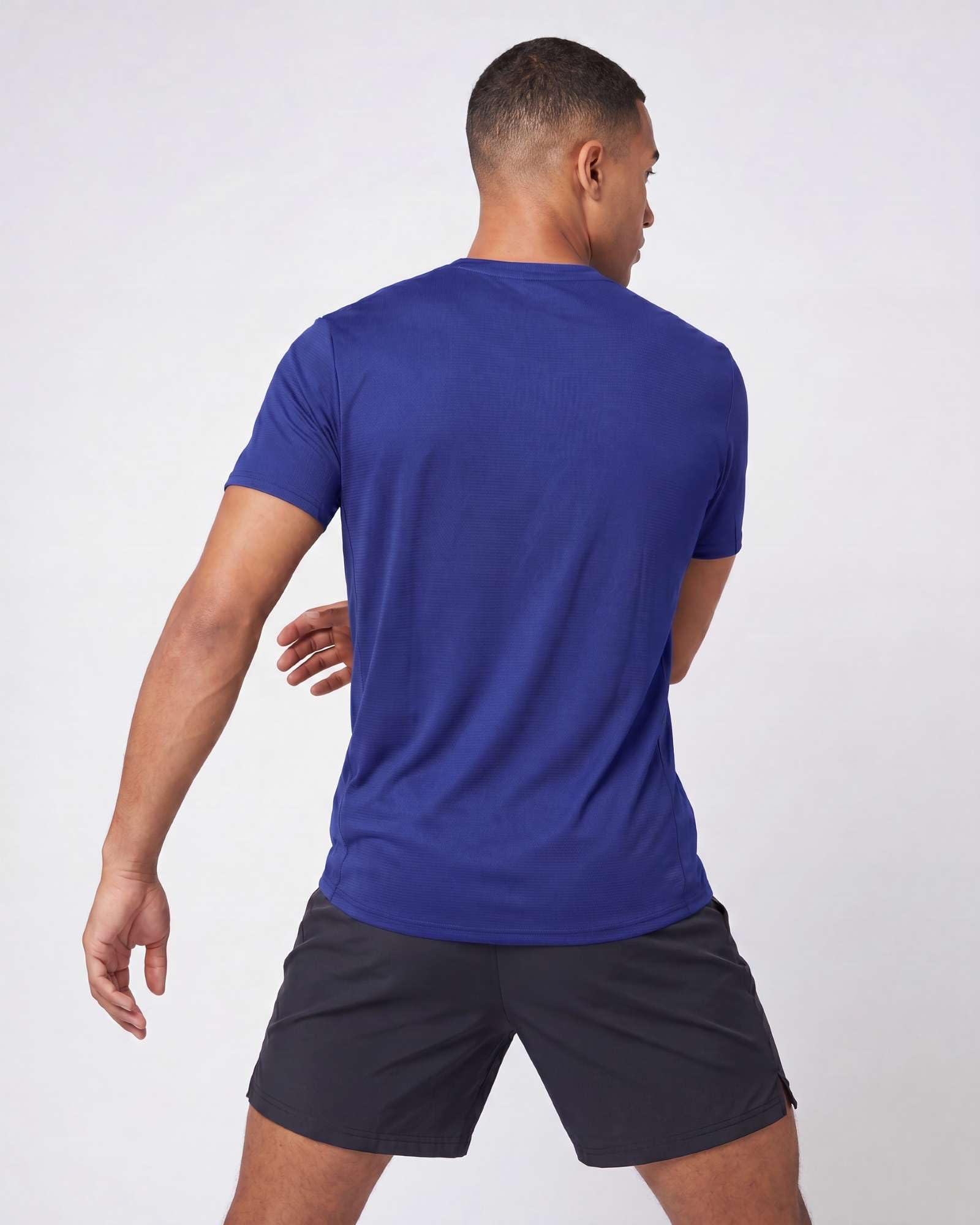 5 Pack Men's Dry Fit Short Sleeve Crew T Shirts Gym Tees Athletic Workout | Breeze Tech, Cooling Moisture Wicking Breathable, Soft Casual Workout, Running Hiking Exercise Soccer