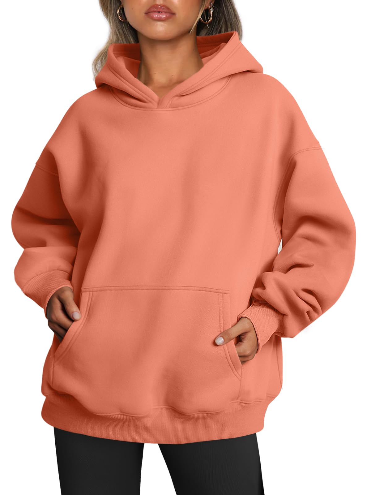 Trendy Queen Women Oversized Hoodies Fall Outfits | Gentle Skin Feel, Aesthetic Drop Shoulder, Large Kangaroo Pocket, Seamless Daily Outfit Match