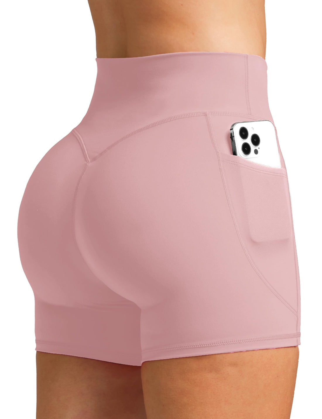 Olmlmt Biker Shorts Women 4.5" with Pockets High Waisted Spandex Yoga Workout Shorts