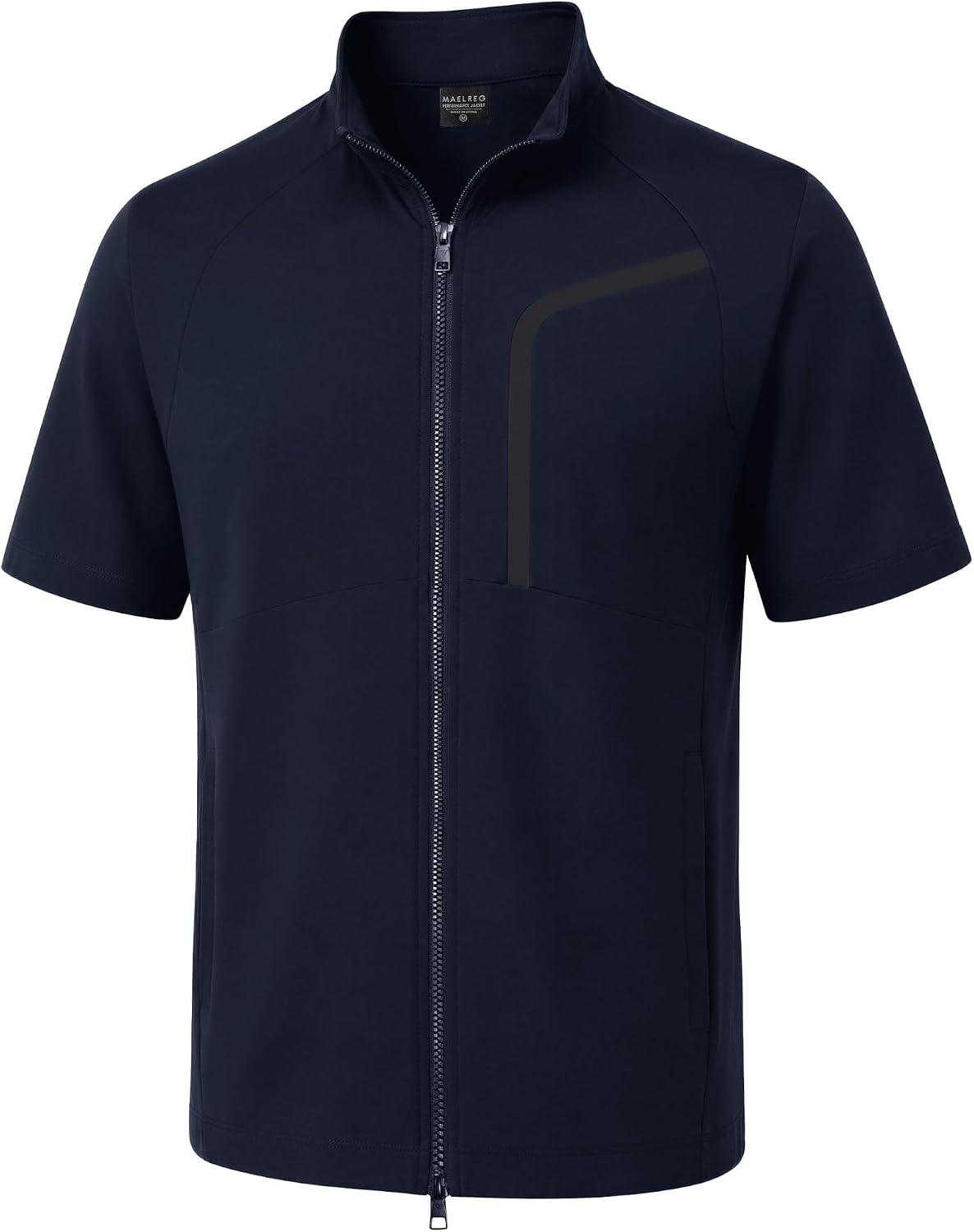 M MAELREG Short Sleeve Golf Jackets for Men with Full Zipper Lightweight UPF50+ Hiking Vests For Men with Button Pockets