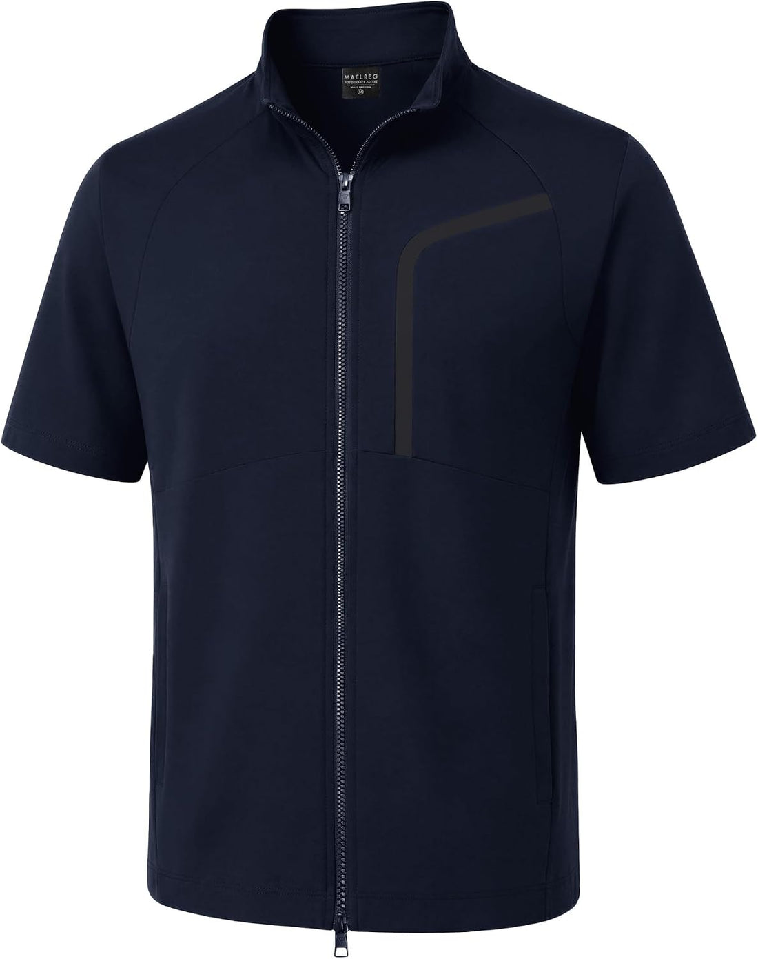 M MAELREG Short Sleeve Golf Jackets for Men with Full Zipper Lightweight UPF50+ Hiking Vests For Men with Button Pockets
