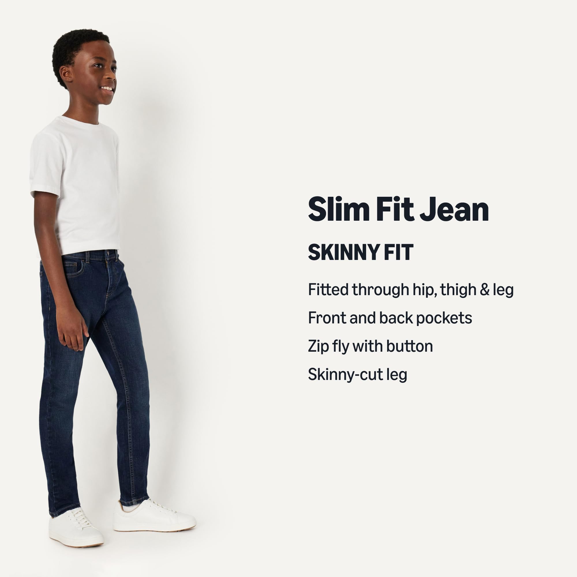 Amazon Essentials Boys' High Stretch Skinny-Fit Jeans