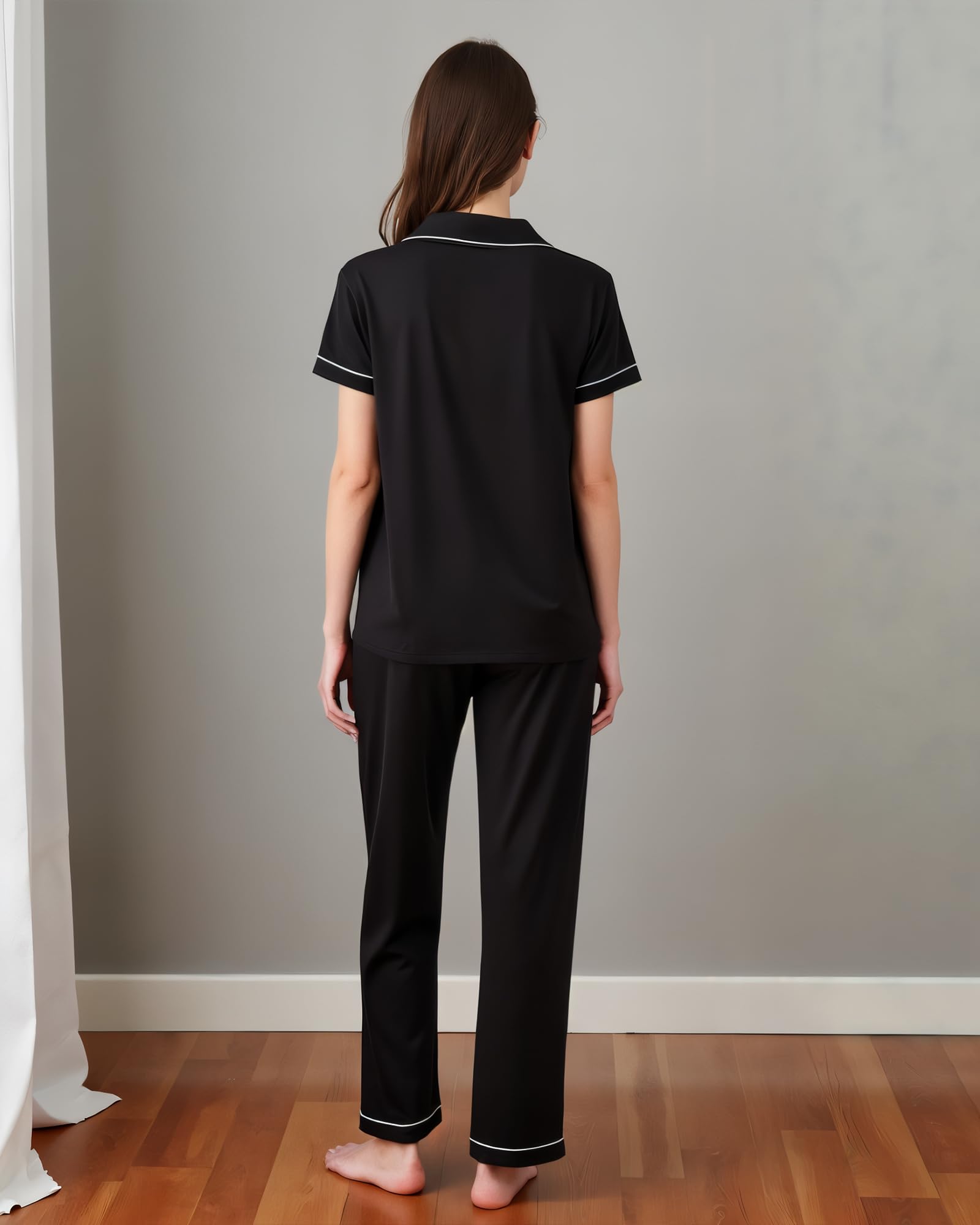 BORN Pajamas for Women Set Button Down