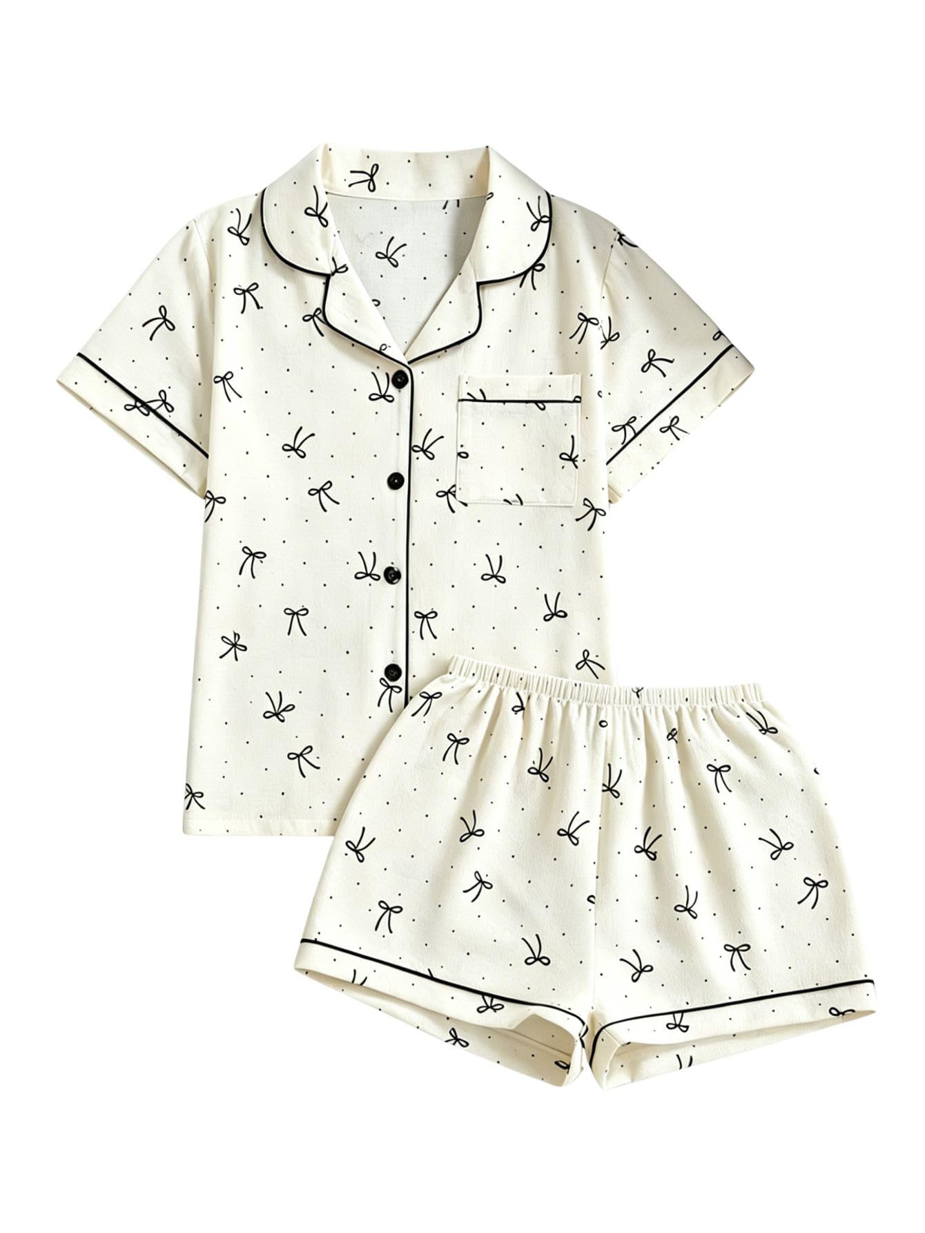 Verdusa Pajamas For Women Set 2 Piece Cute Pjs Sleepwear Lounge Sets