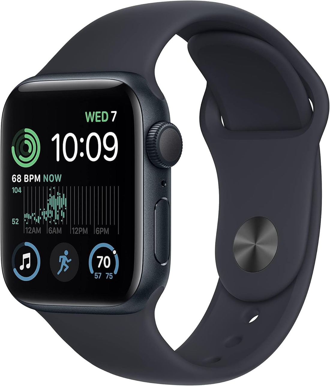 Apple Watch SE (2nd Gen) (GPS, 40mm) - Starlight Aluminum Case with Starlight Sport Band, S/M (Renewed Premium)