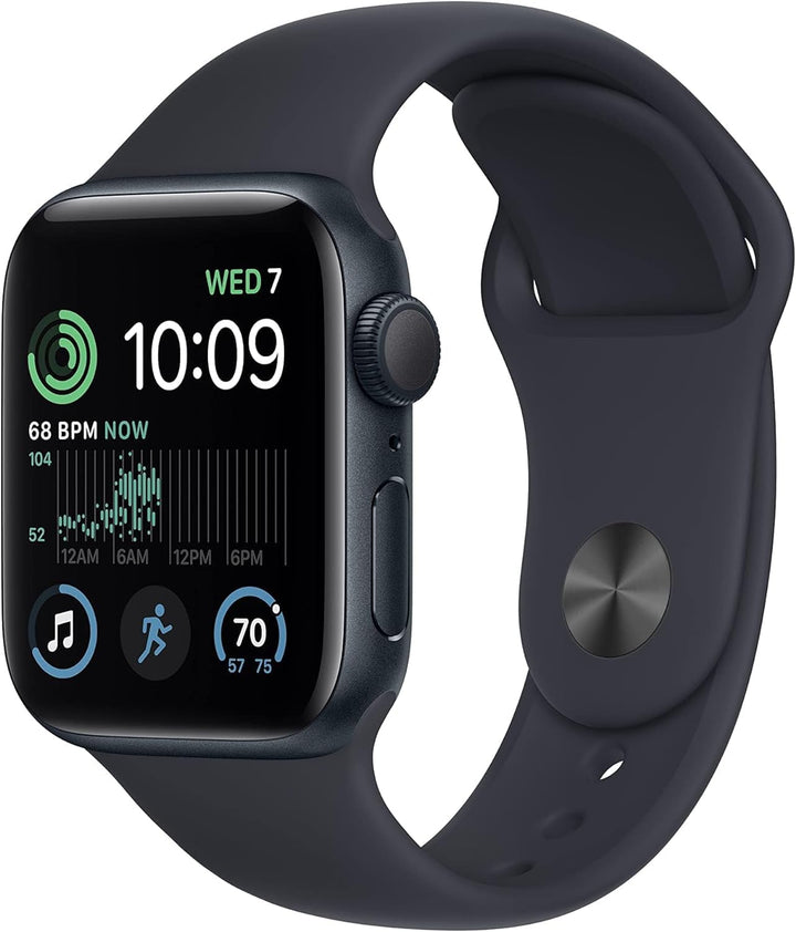 Apple Watch SE (2nd Gen) (GPS, 40mm) - Starlight Aluminum Case with Starlight Sport Band, S/M (Renewed Premium)