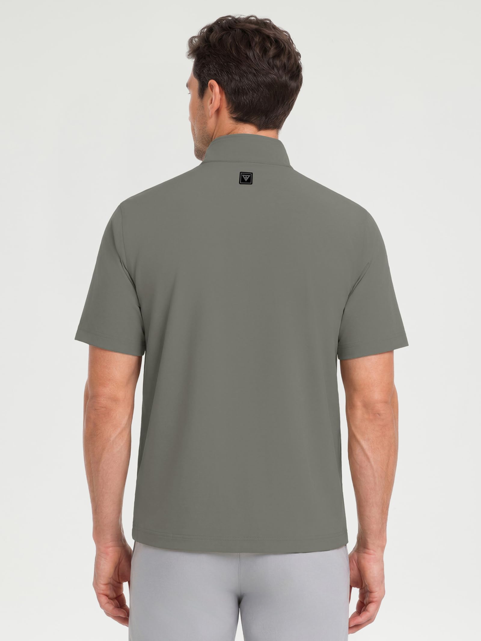 M MAELREG Short Sleeve Golf Jackets for Men with Full Zipper Lightweight UPF50+ Hiking Vests For Men with Button Pockets