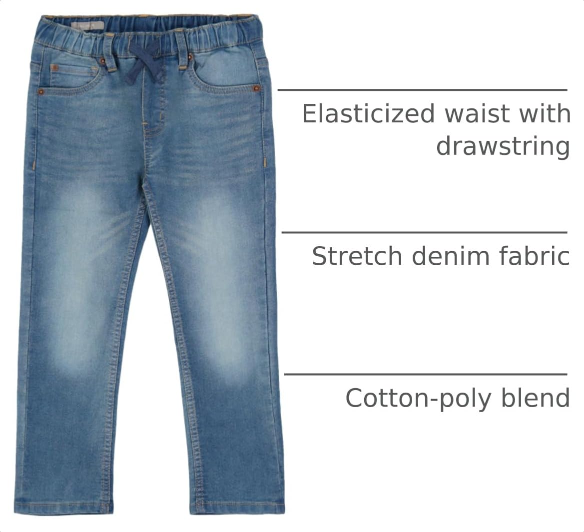 Lucky Brand Boys' Pull-on Stretch Denim Jeans