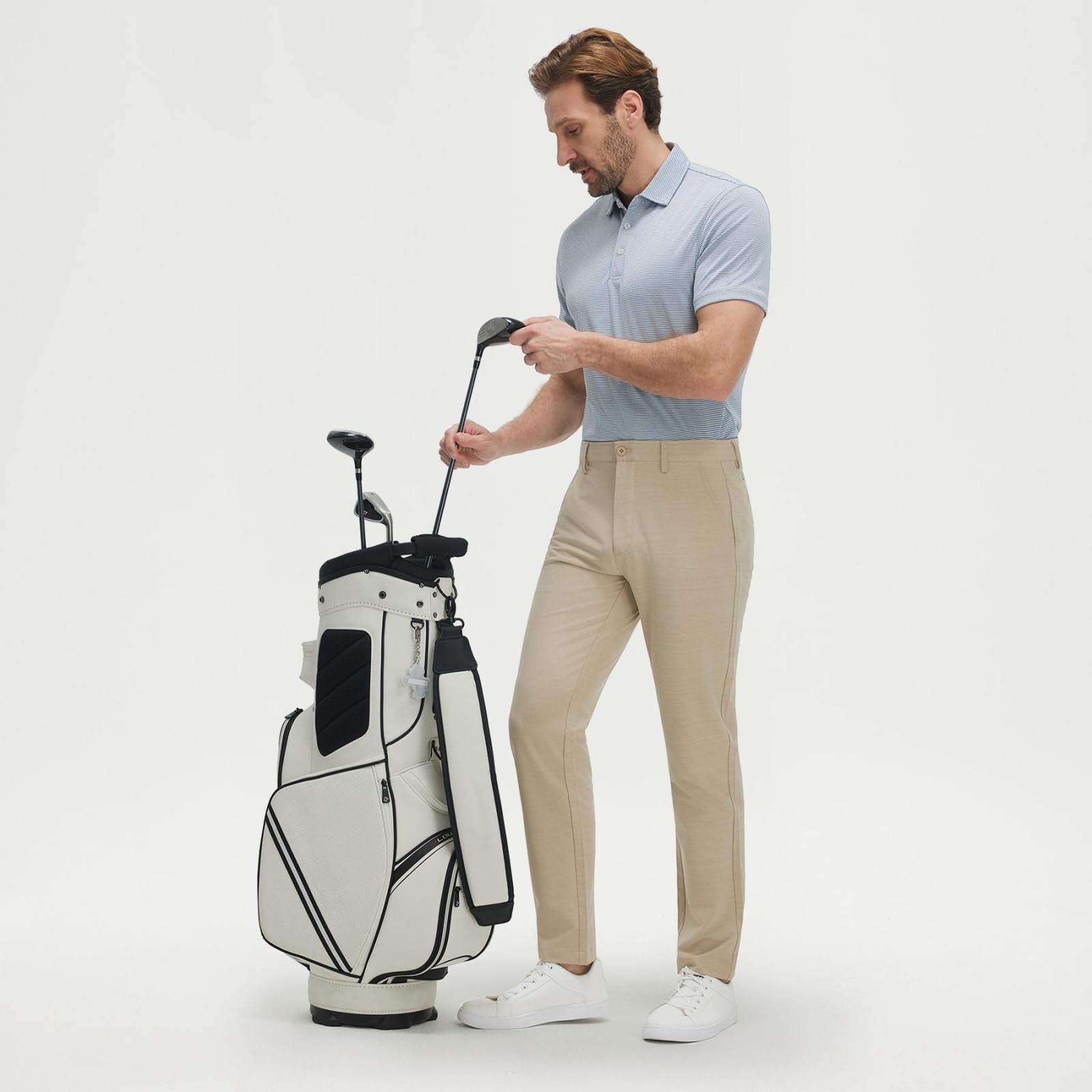 M MAELREG Men‘s Golf Shirts Short Sleeve Ultra-Light Soft Performance Quick Dry Athletic with UPF 30+ Polo Shirts for Men
