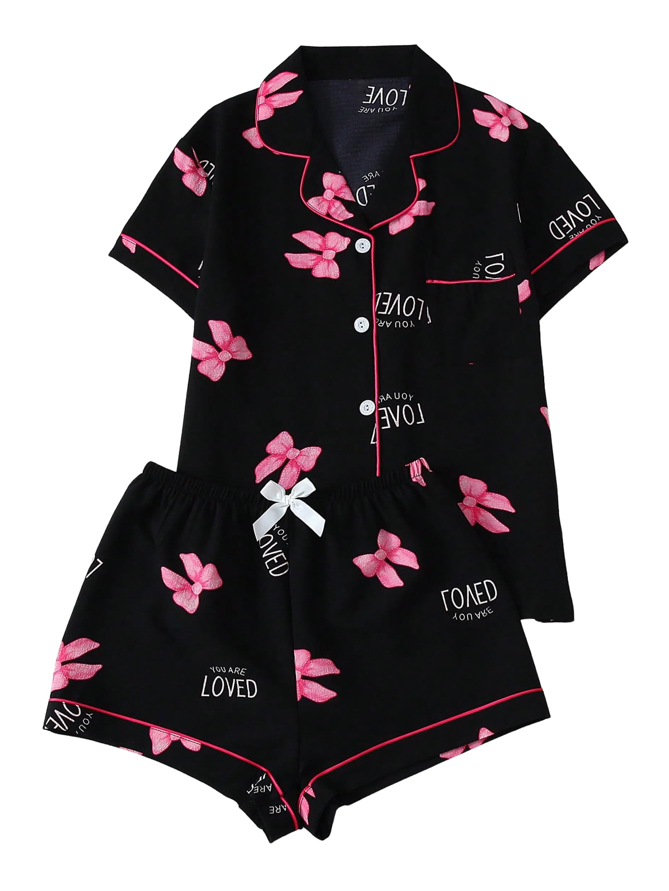 Verdusa Pajamas For Women Set 2 Piece Cute Pjs Sleepwear Lounge Sets