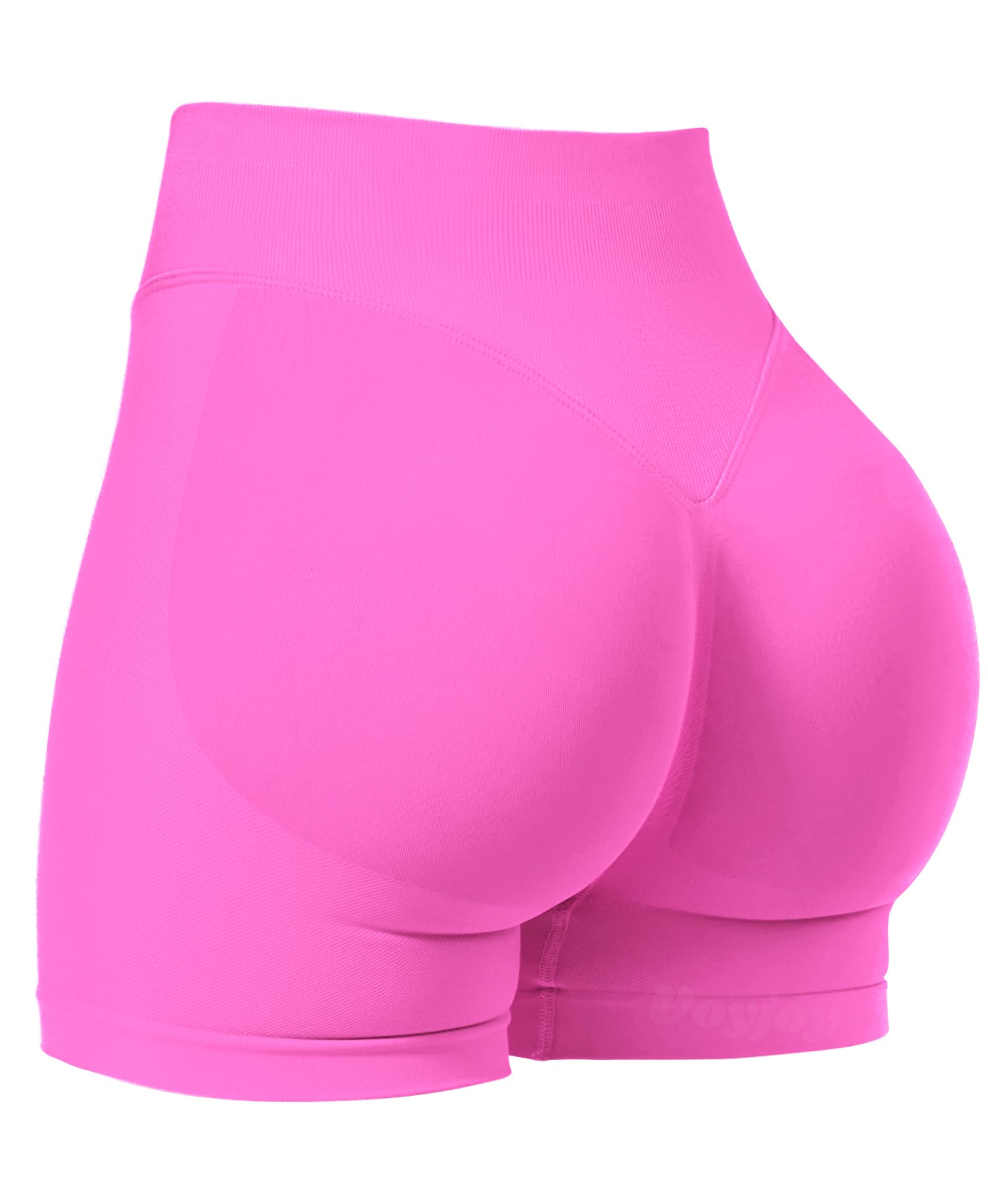 VOYJOY Women Workout Impact Shorts 2.5"/ 3.6"/ 4.5"/ 6" Scrunch Butt Booty | Tummy Control, High Waisted, Bike Short, Gentle Compression, for Women
