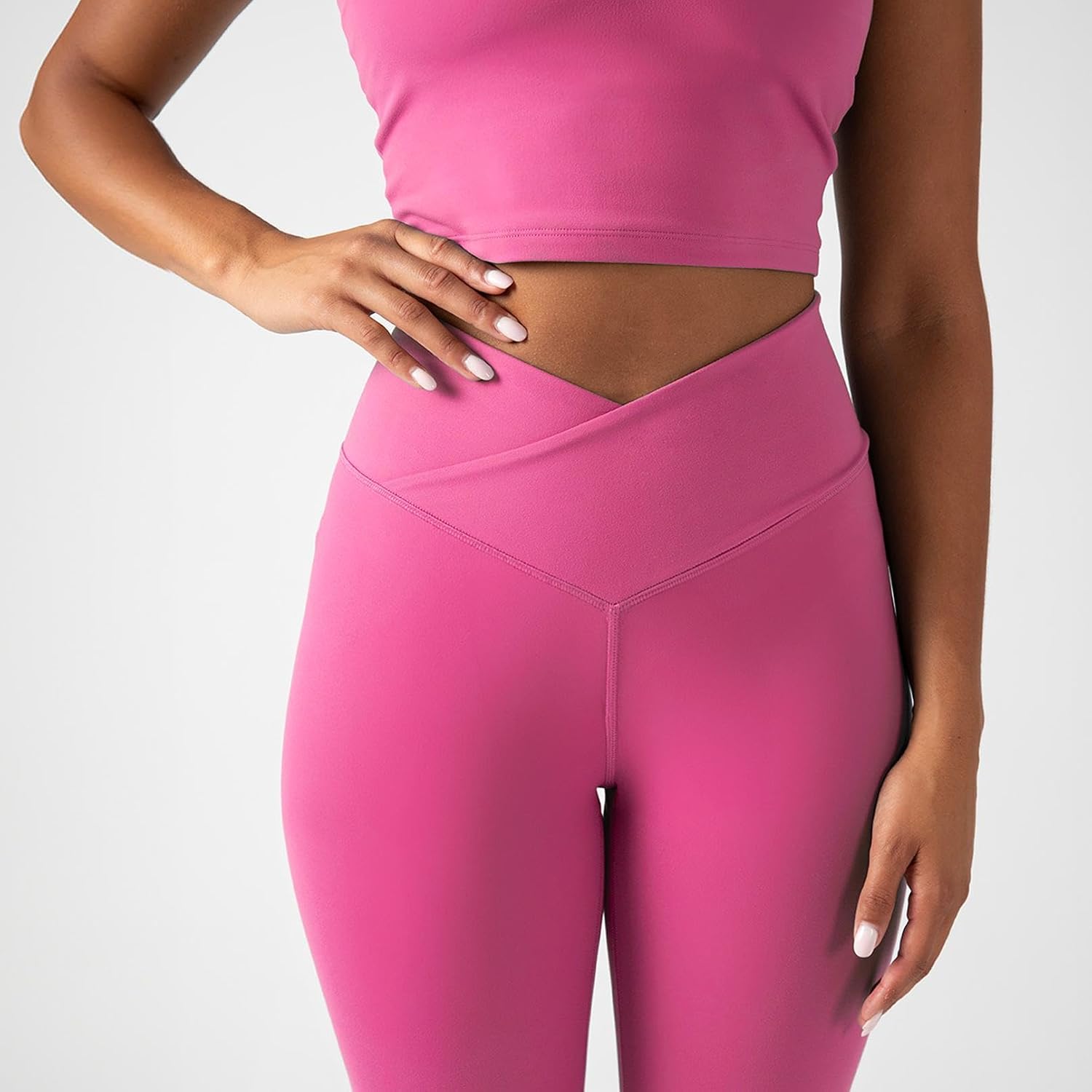 YITTY Active Women's Ultraluxe Crossover High-Waist Legging, Athleisure, 4-Way-Stretch, Beach Party, XXL/1X, 7/8 Length