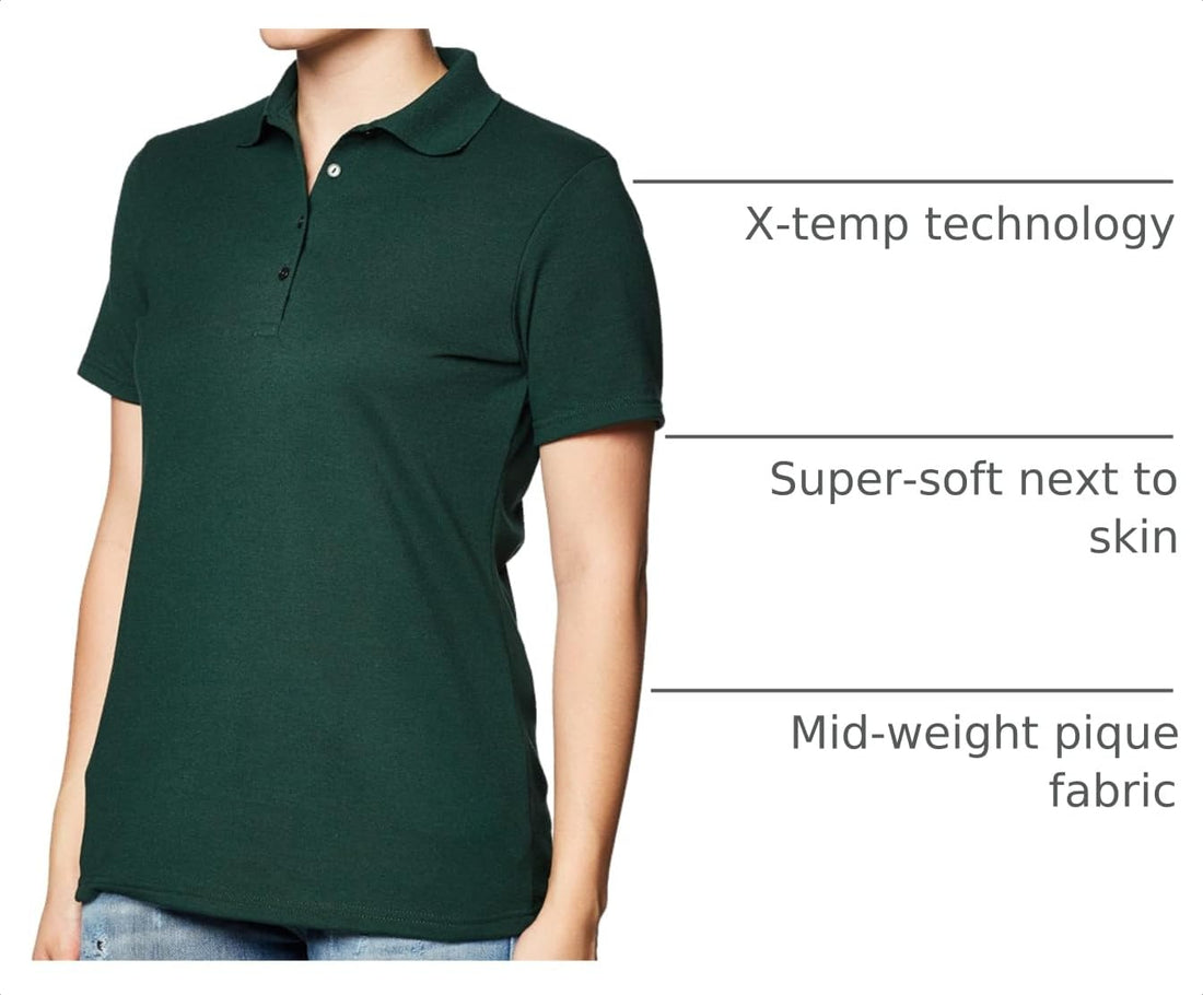 Hanes Women's X-Temp Polo with FreshIQ