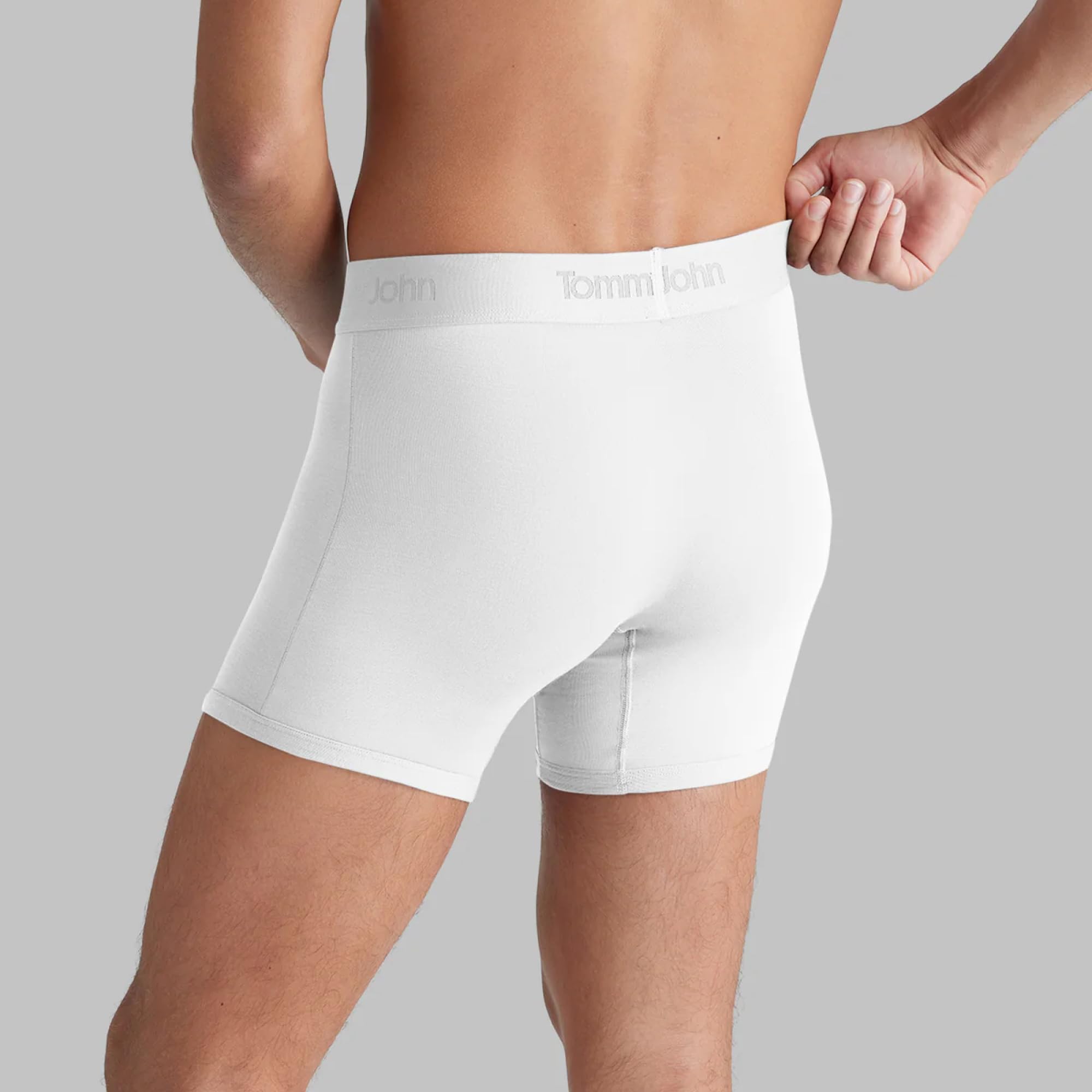 Tommy John Men's Trunk 4” Underwear, Second Skin Boxers with Supportive Contour Pouch, Soft, Breathable Stretch Fabric Boxers