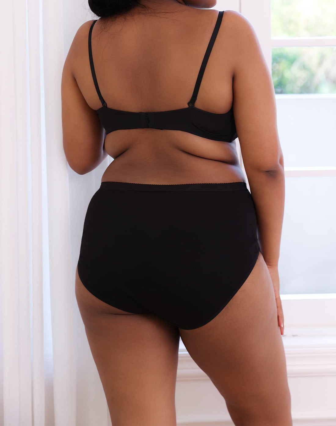 INNERSY Plus Size XL-6XL Big Curvy Woman Cotton Underwear High Waist Briefs 5-Pack