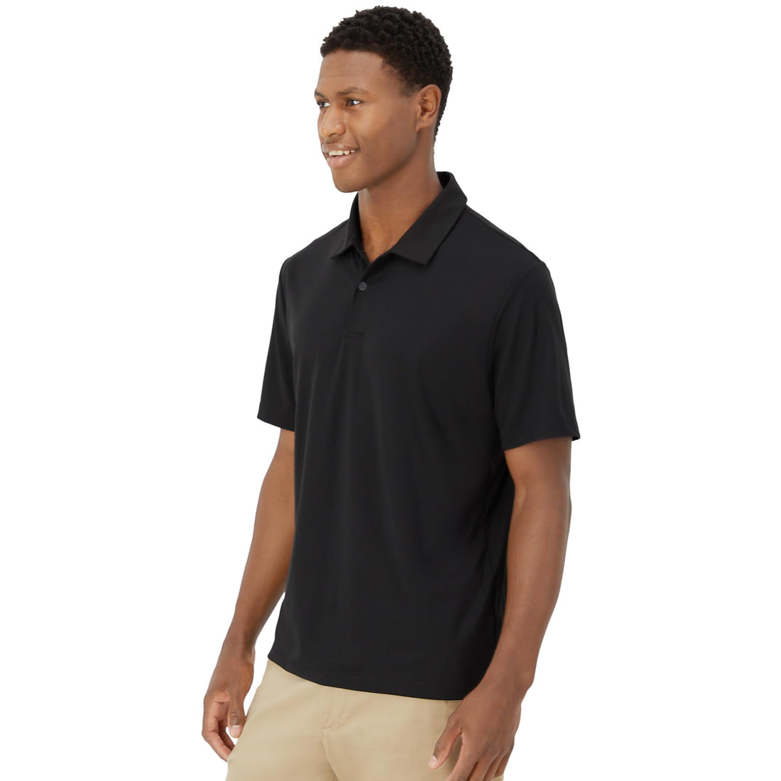 Hanes Men's Moves Performance Polo, Short Sleeve Polo Shirt for Men, Moisture-Wicking