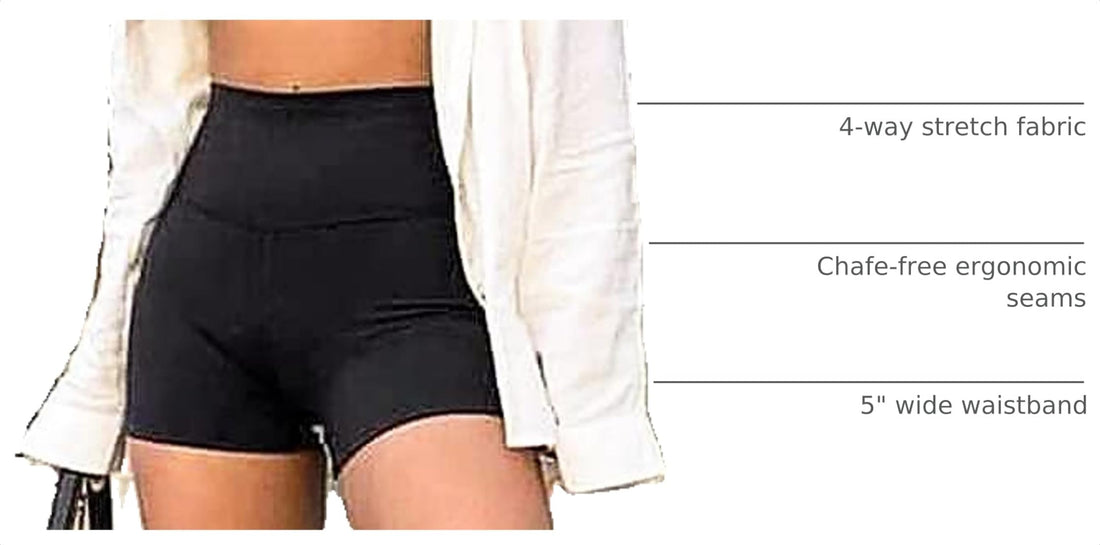 FULLSOFT 4 Pack Biker Shorts for Women with Pockets – 5" High Waisted Tummy Control Workout Yoga Running Gym Tennis Shorts