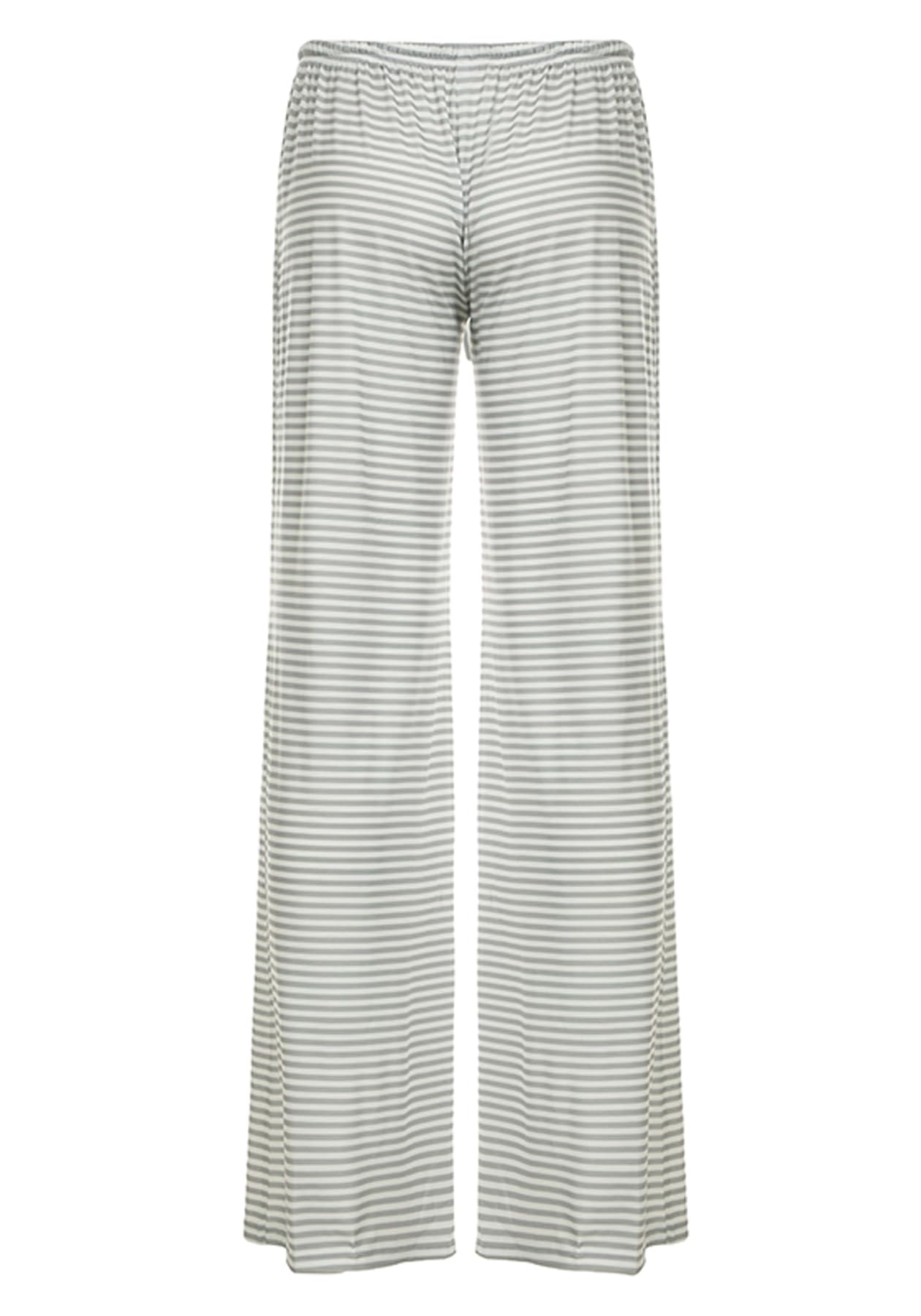 Women's Comfy Pajama Loose Casual Drawstring Lounge Pants - Striped Print Stretch Wide Leg