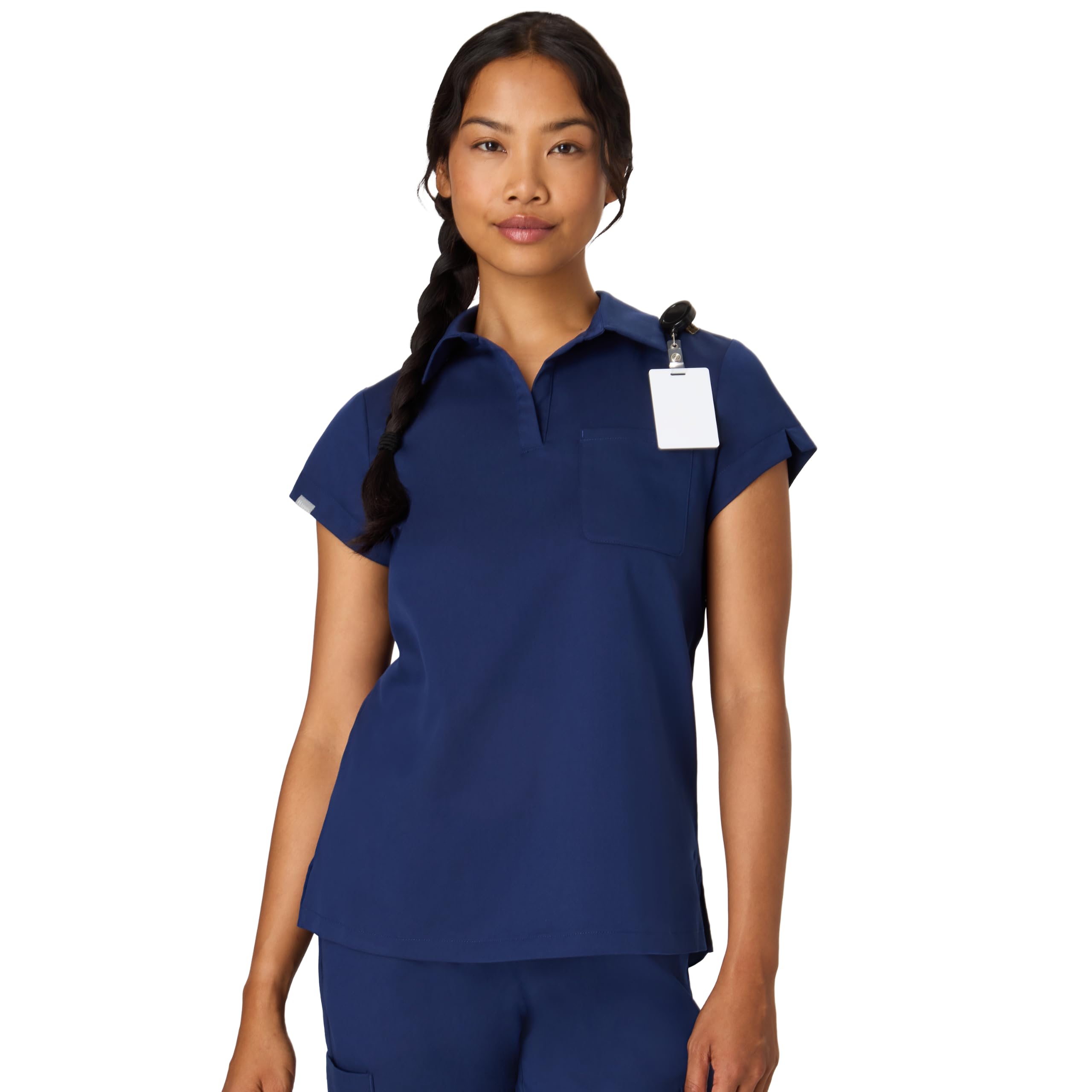 Hanes Women's Scrubs Top, Premium Polo V-Neck Moisture-Wicking Odor Control Women's Shirt