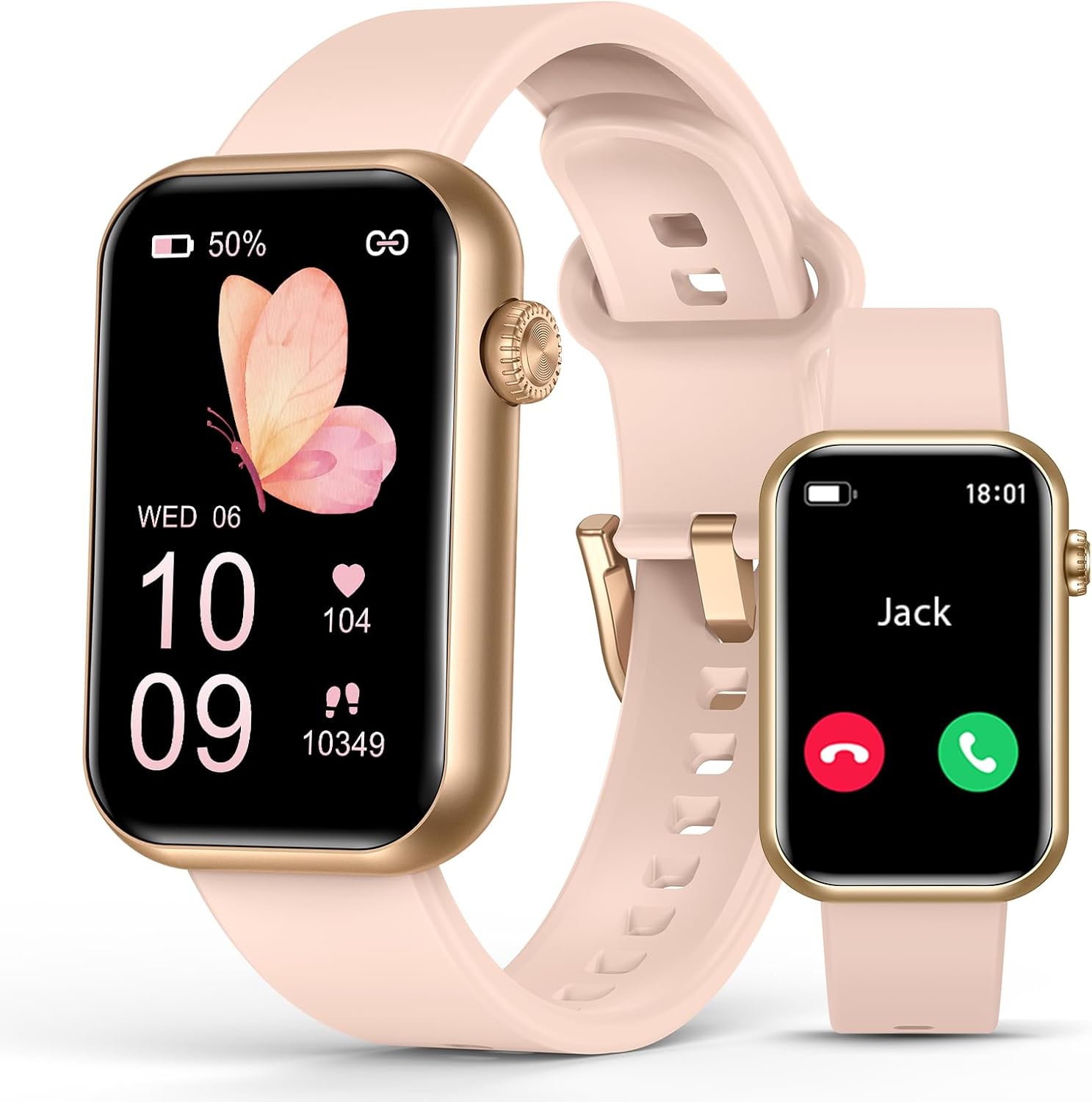 Smart Watch Fitness Tracker, Bluetooth Call, 24/7 Health Monitor for Women