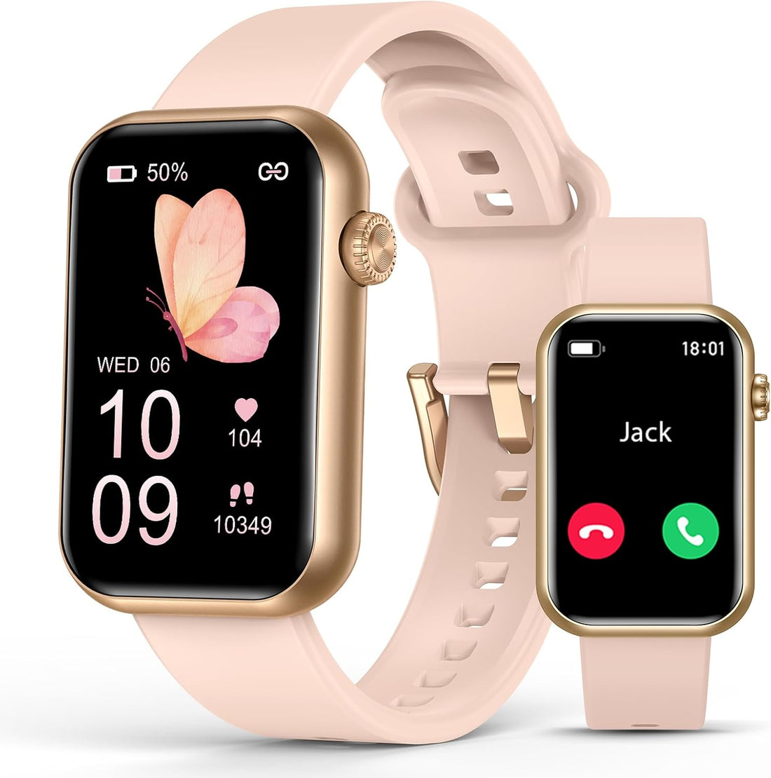 Smart Watch Fitness Tracker, Bluetooth Call, 24/7 Health Monitor for Women