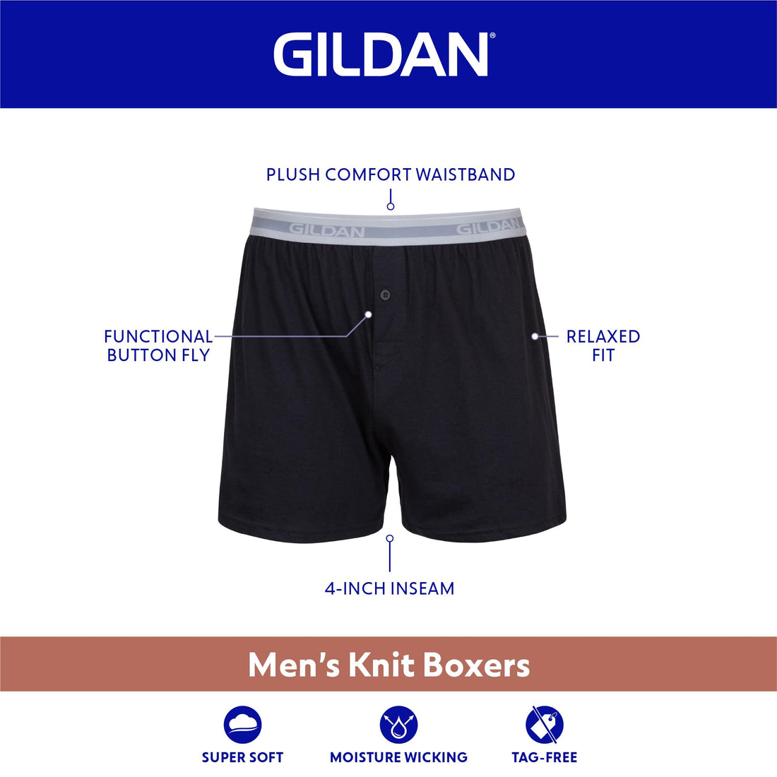 Gildan Men's Underwear Boxers, Multipack