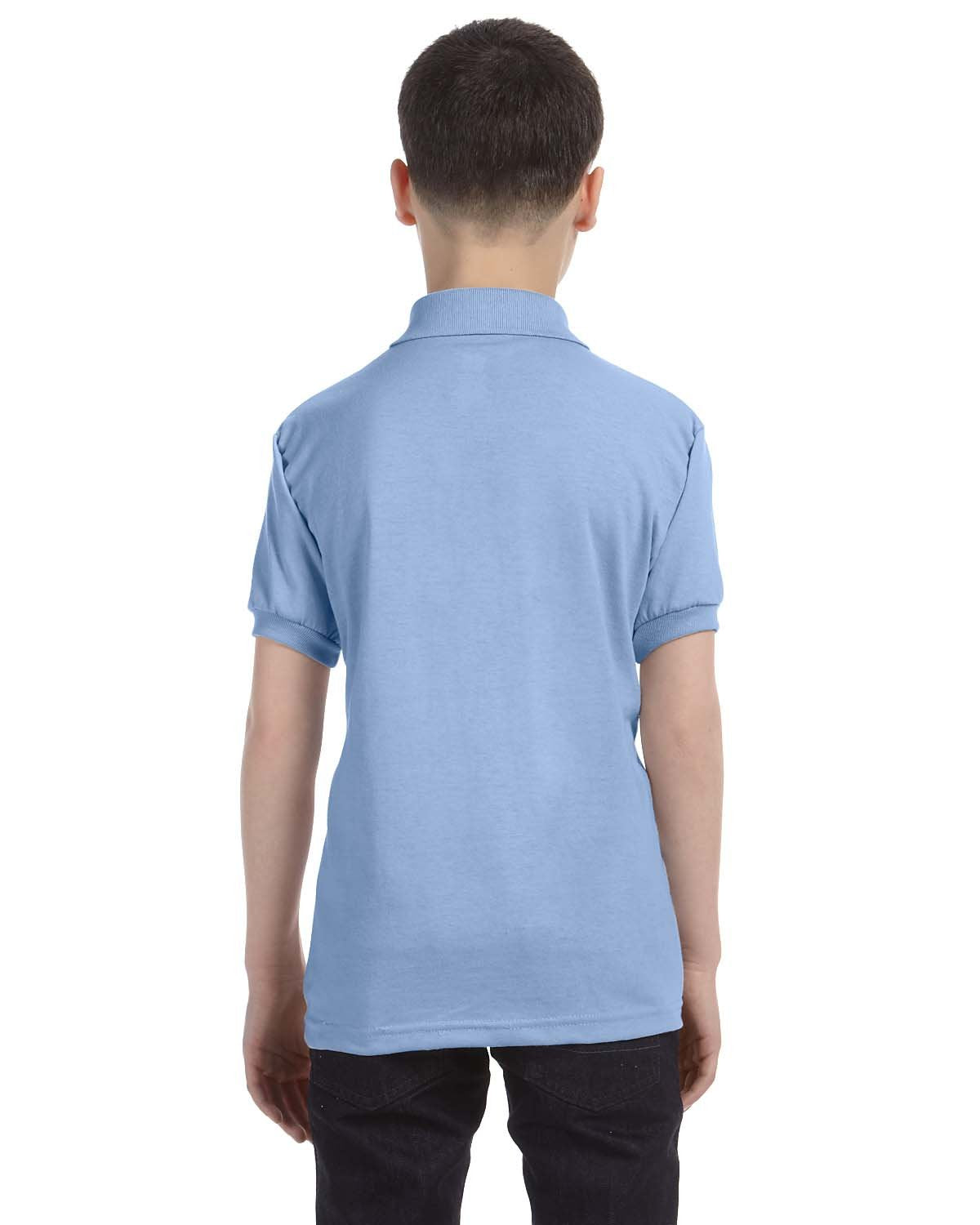 Hanes Boys' Short Sleeve Eco Smart Jersey Polo