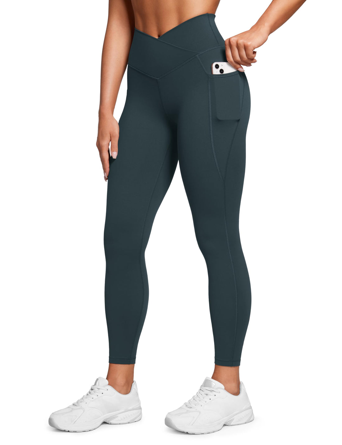 CRZ YOGA Cross Waist Leggings Pockets 25"